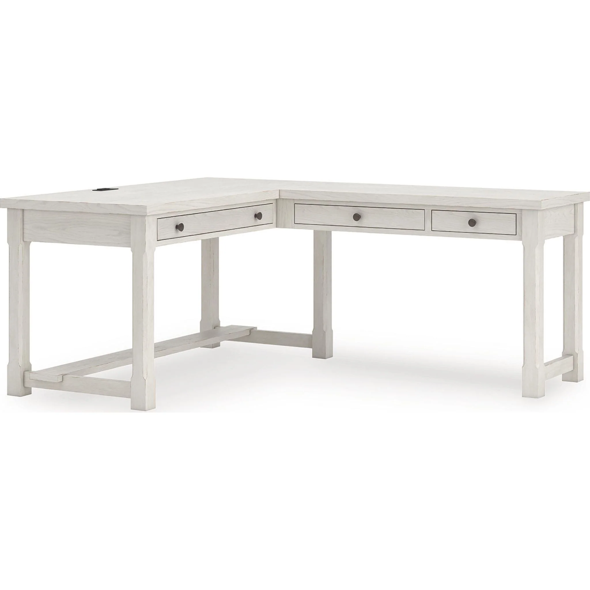 Robbinsdale L-Desk - Antique White