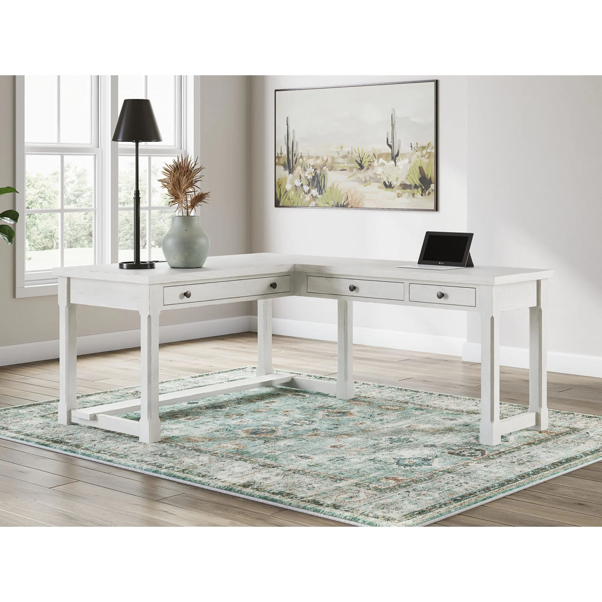 Robbinsdale L-Desk - Antique White - Image 12