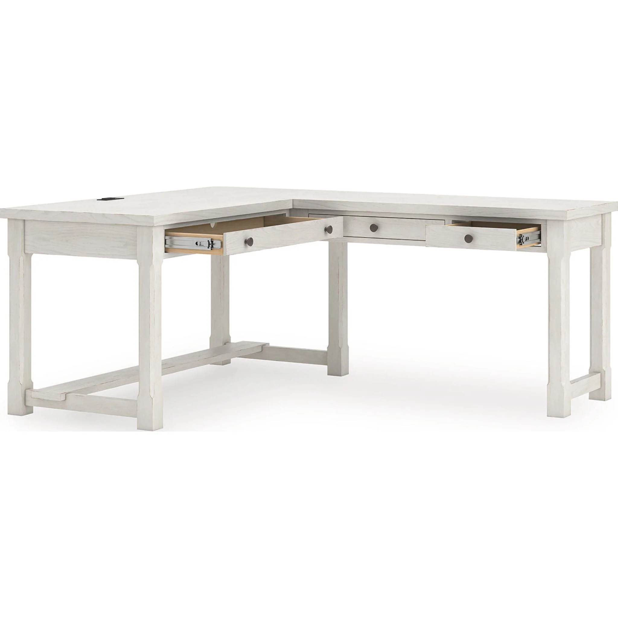 Robbinsdale L-Desk - Antique White - Image 4