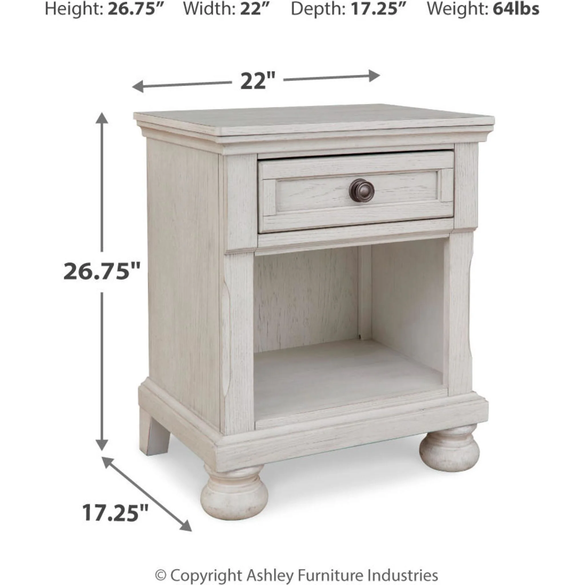 Robbinsdale Nightstand - Antique White - Image 18