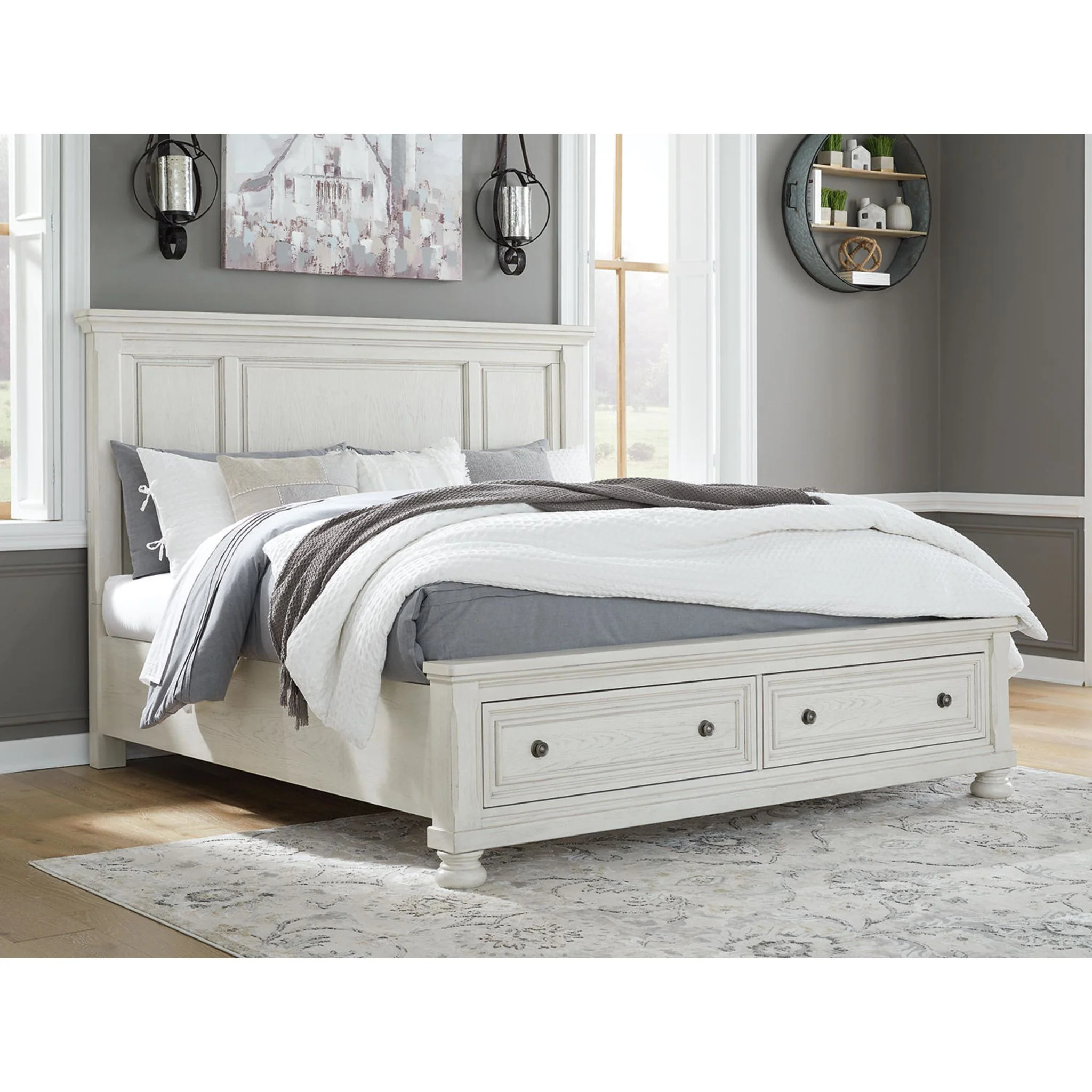 Robbinsdale Storage Bed - Antique White - Image 2
