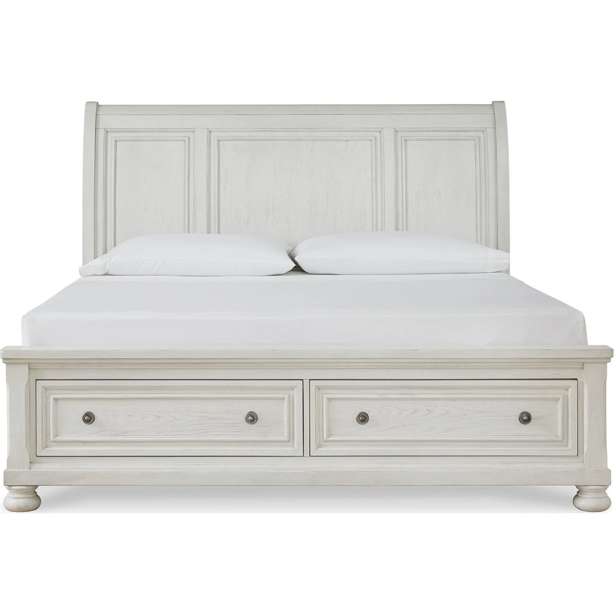 Robbinsdale Sleigh Storage Bed - Antique White - Image 6