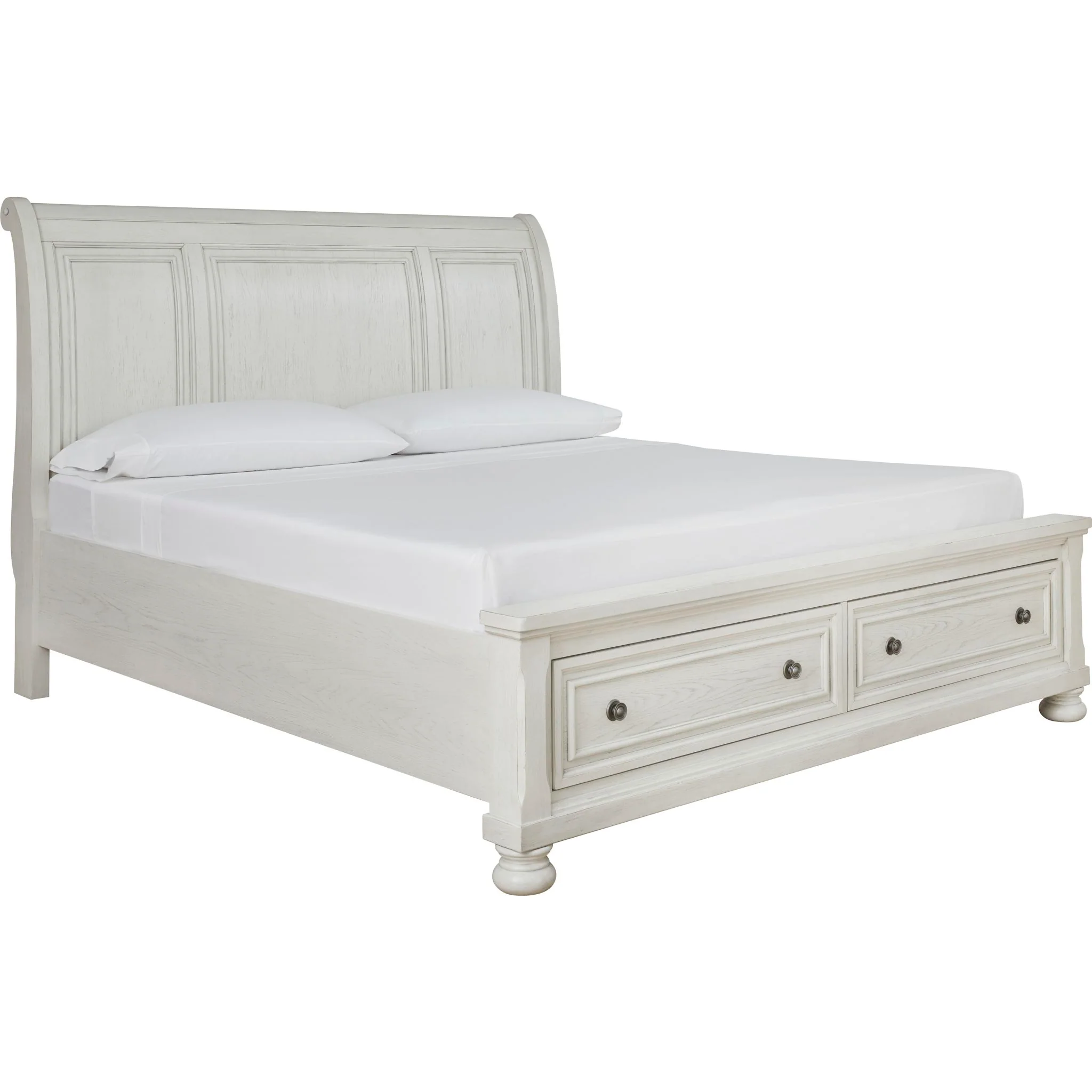 Robbinsdale Sleigh Storage Bed - Antique White - Image 9