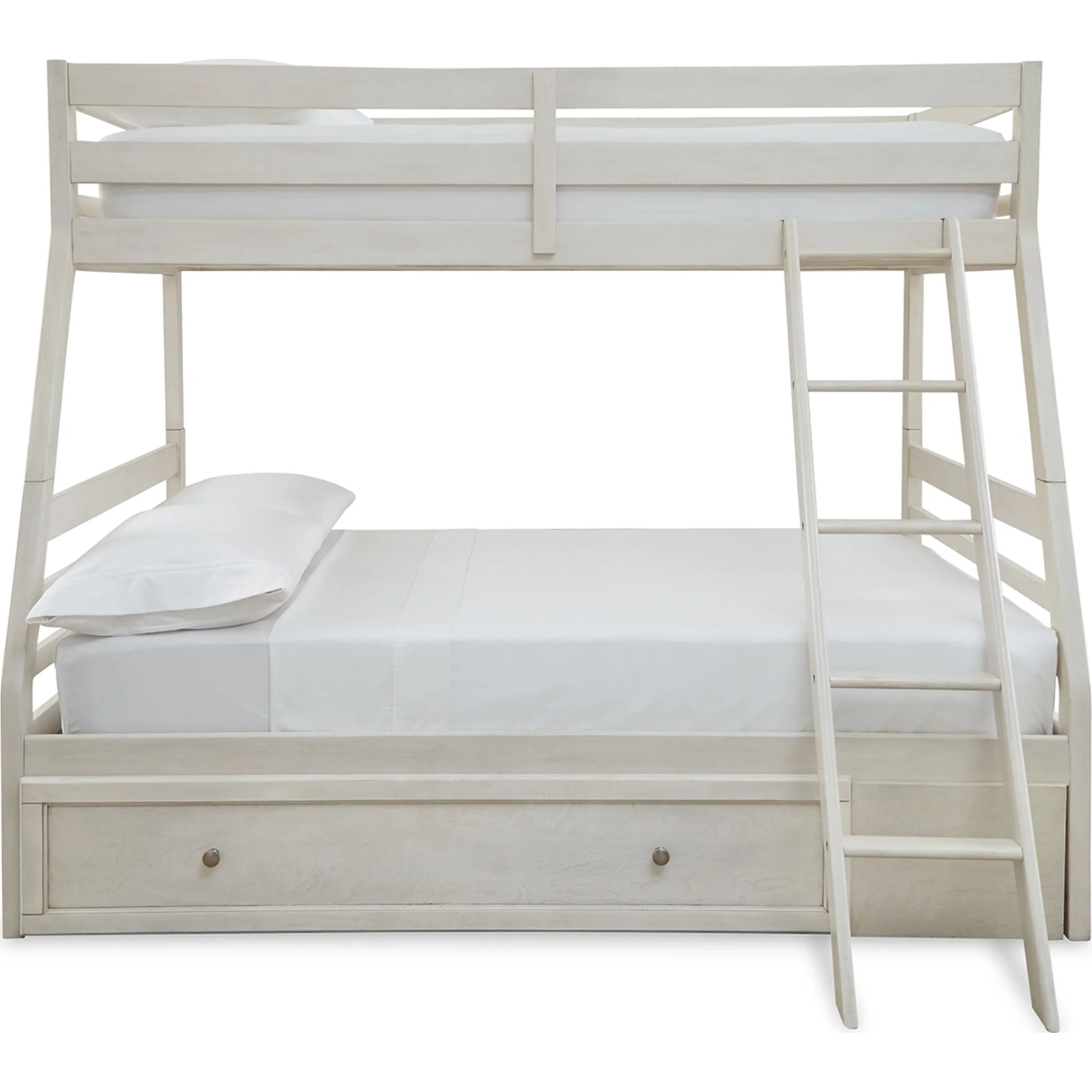 Robbinsdale Twin/Full Bunk Bed with Storage - Antique White - Image 4
