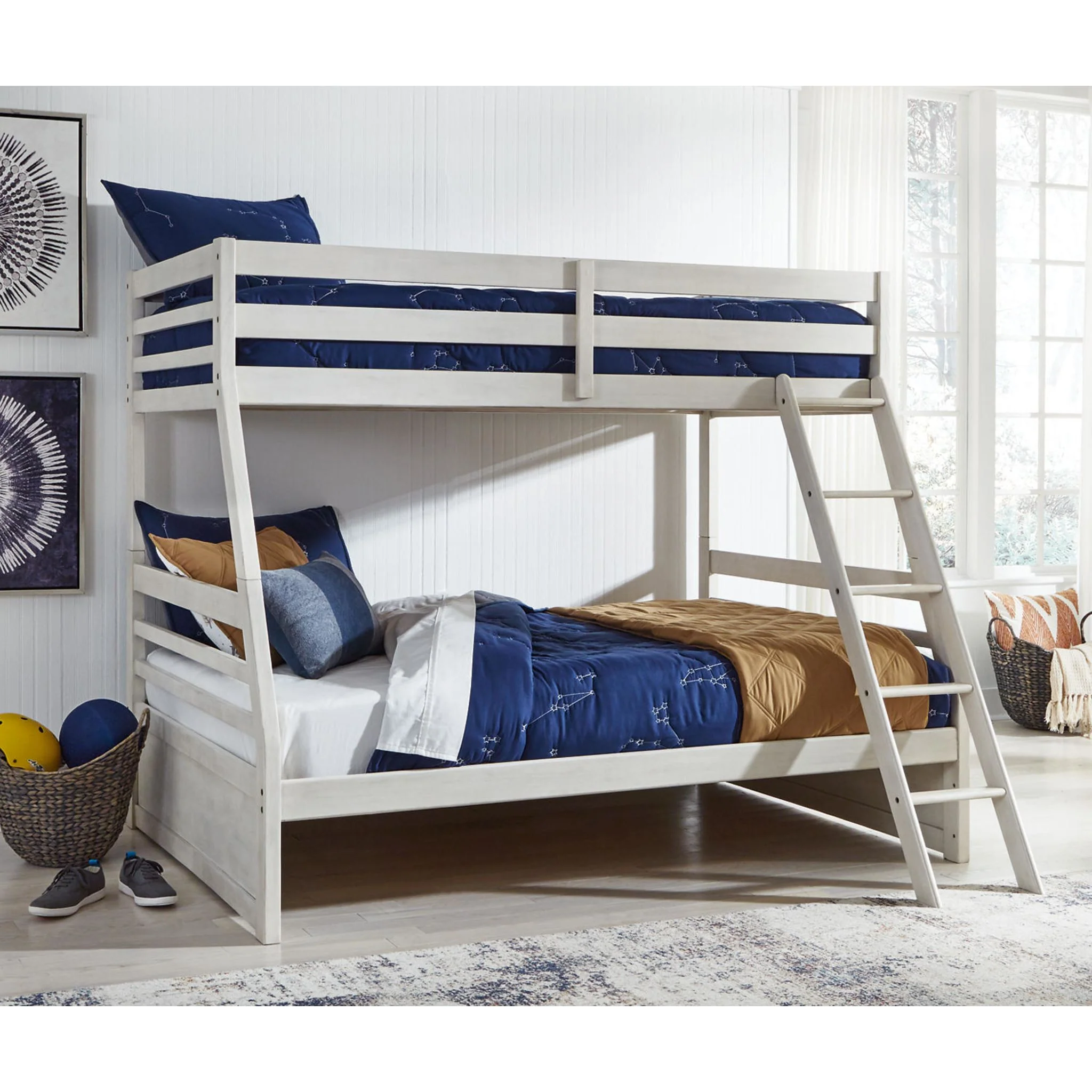 Robbinsdale Twin/Full Bunk Bed - Antique White - Image 15