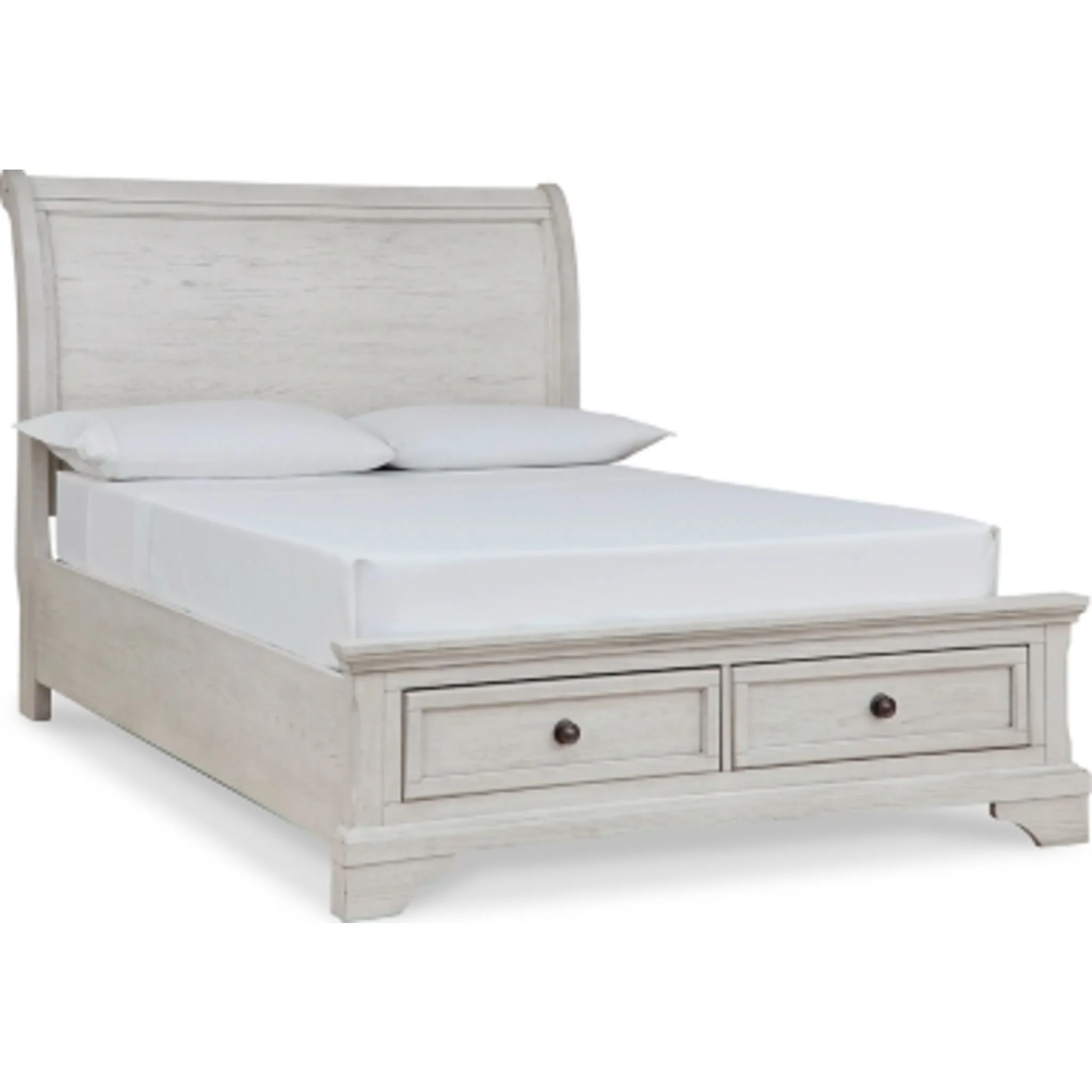 Robbinsdale Sleigh Storage Bed - Antique White - Image 19