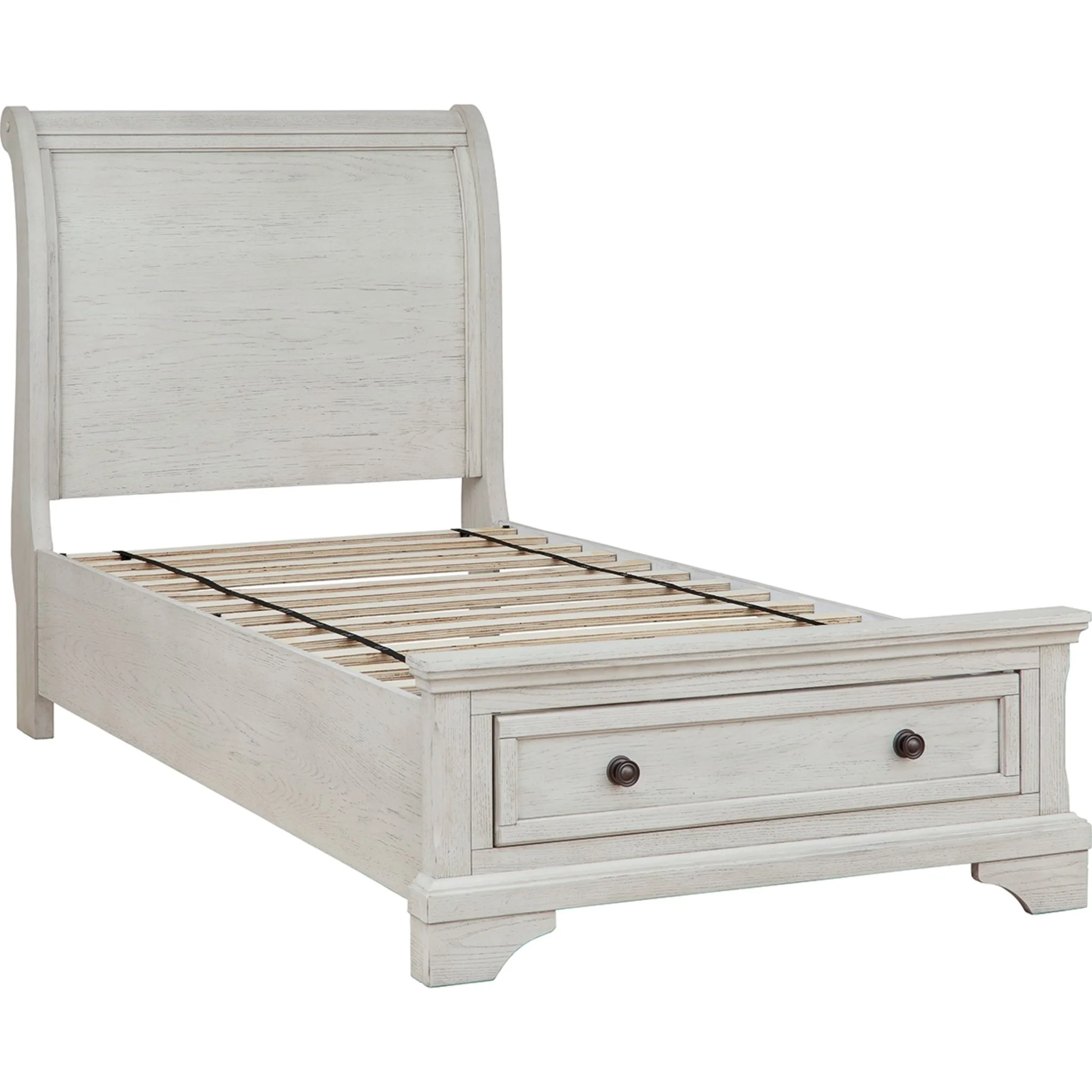 Robbinsdale Sleigh Storage Bed - Antique White - Image 3