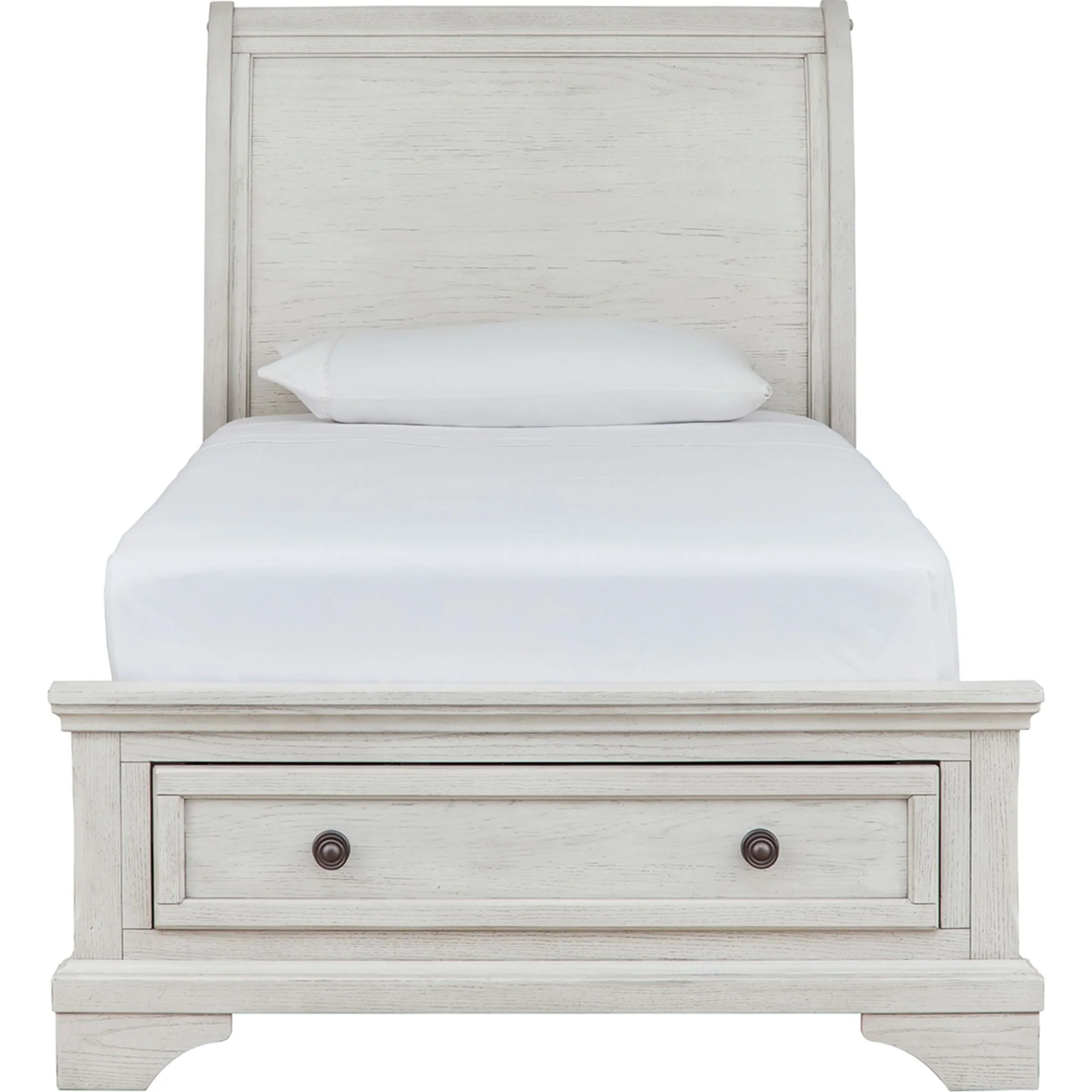 Robbinsdale Sleigh Storage Bed - Antique White - Image 4