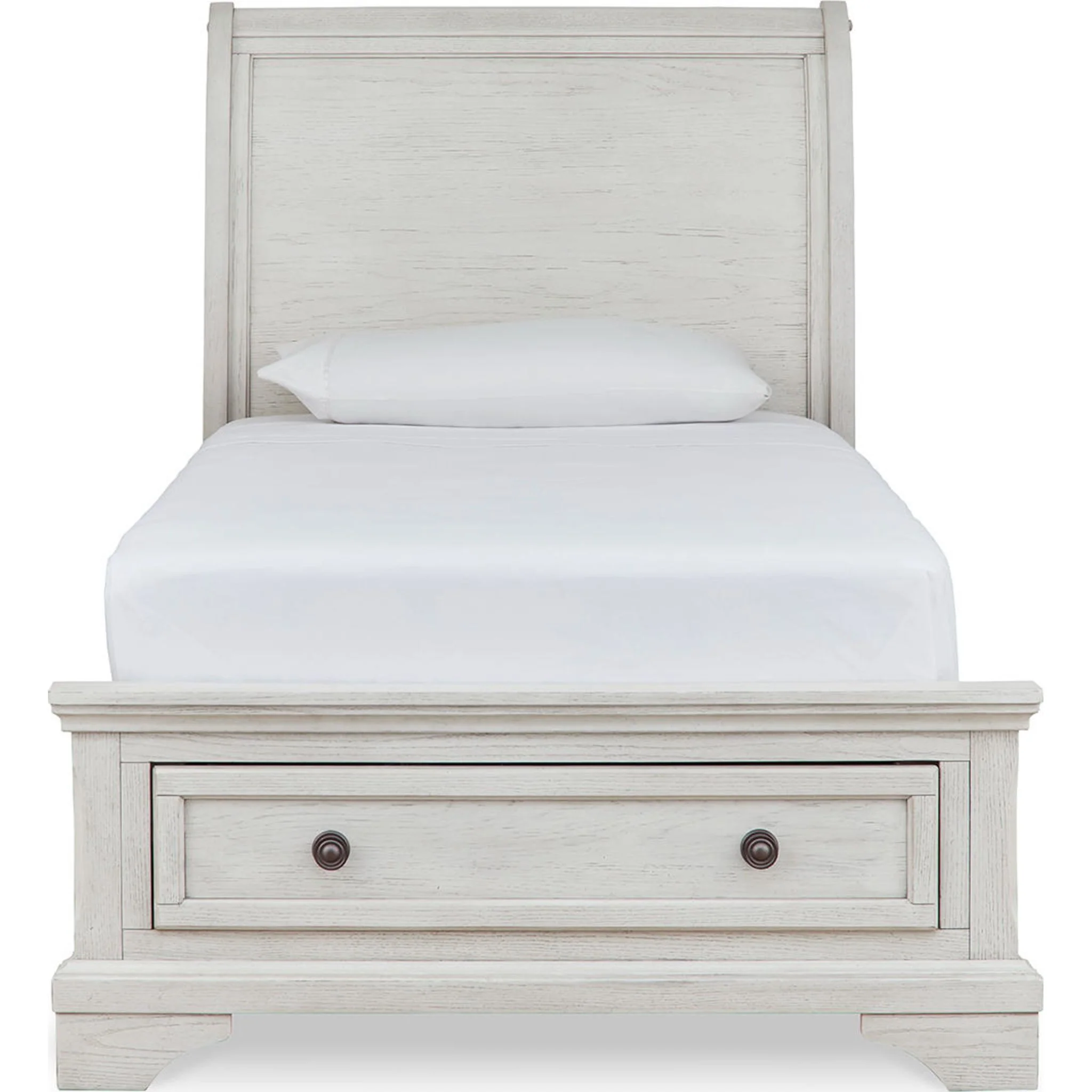 Robbinsdale Sleigh Storage Bed - Antique White - Image 9
