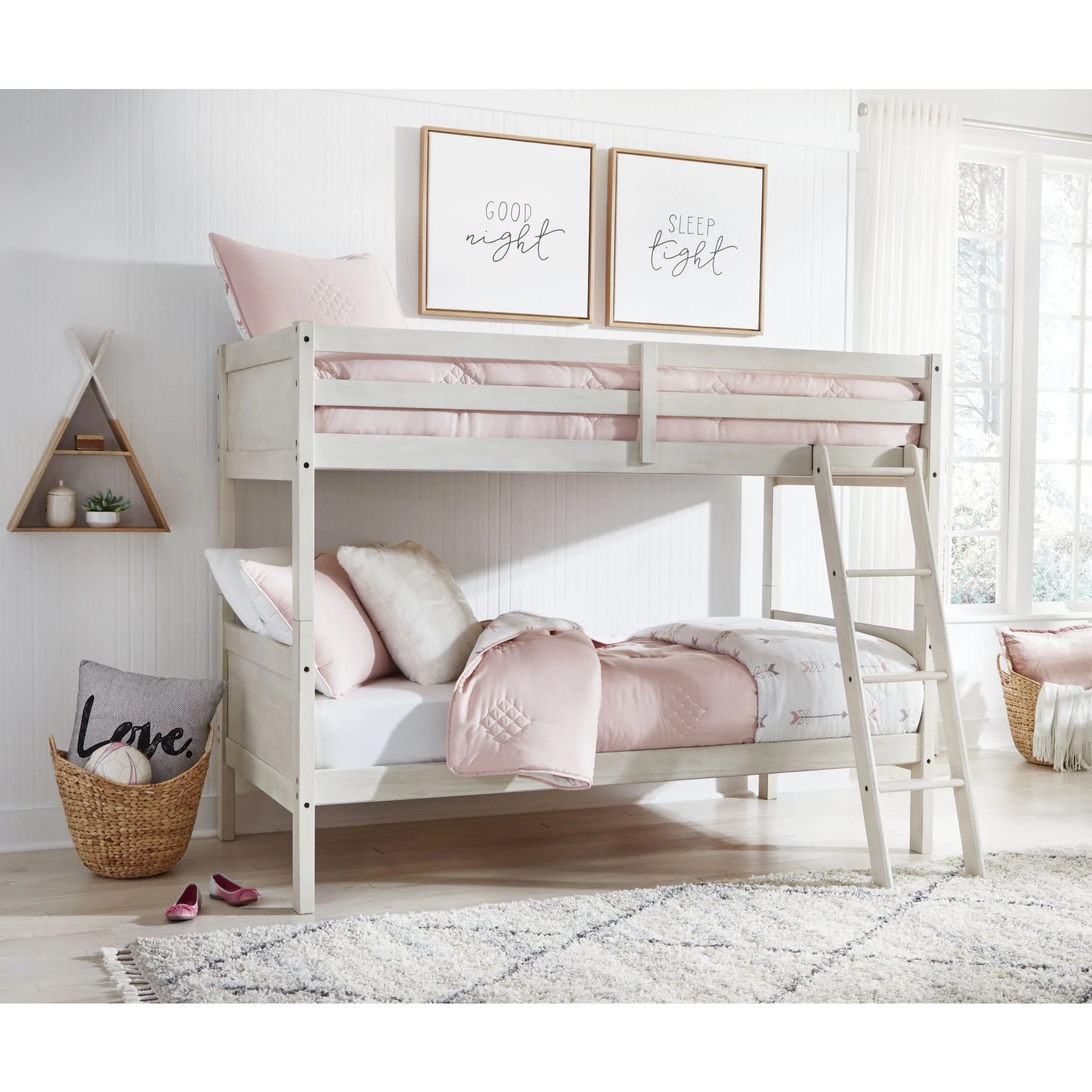 Robbinsdale Twin/Twin Bunk Bed - Antique White - Image 2