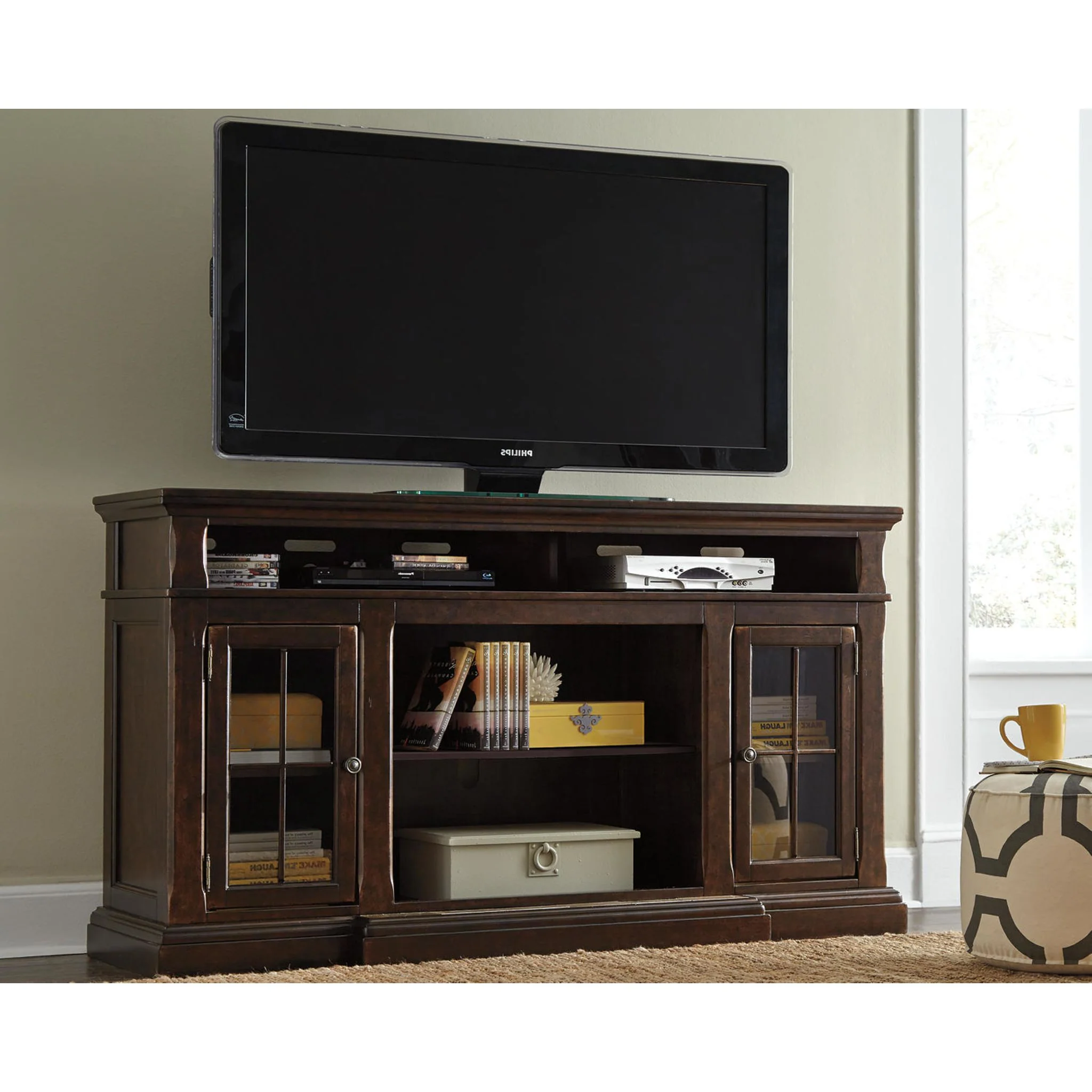 Roddinton TV Stand - Dark Brown - Image 12