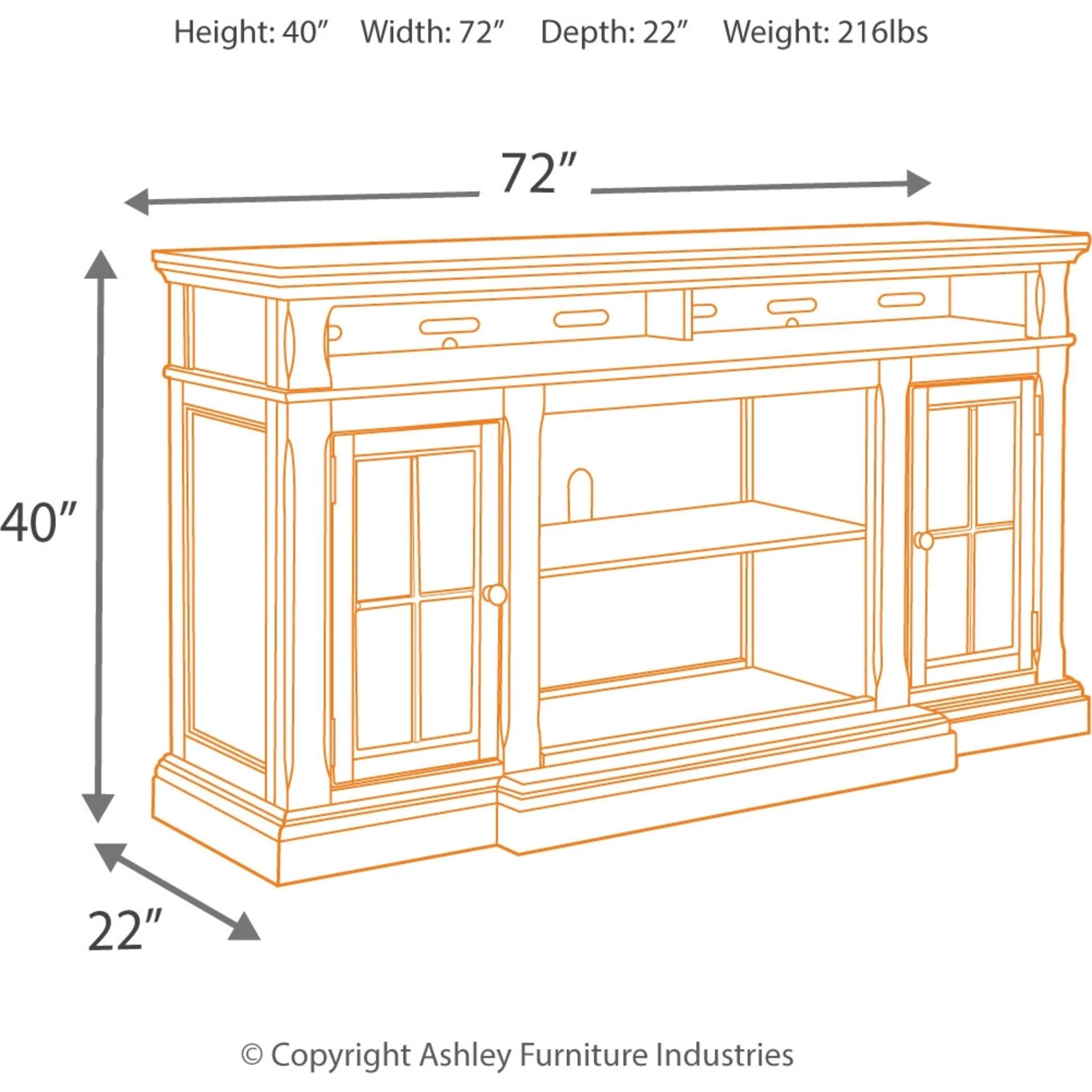 Roddinton TV Stand - Dark Brown - Image 4
