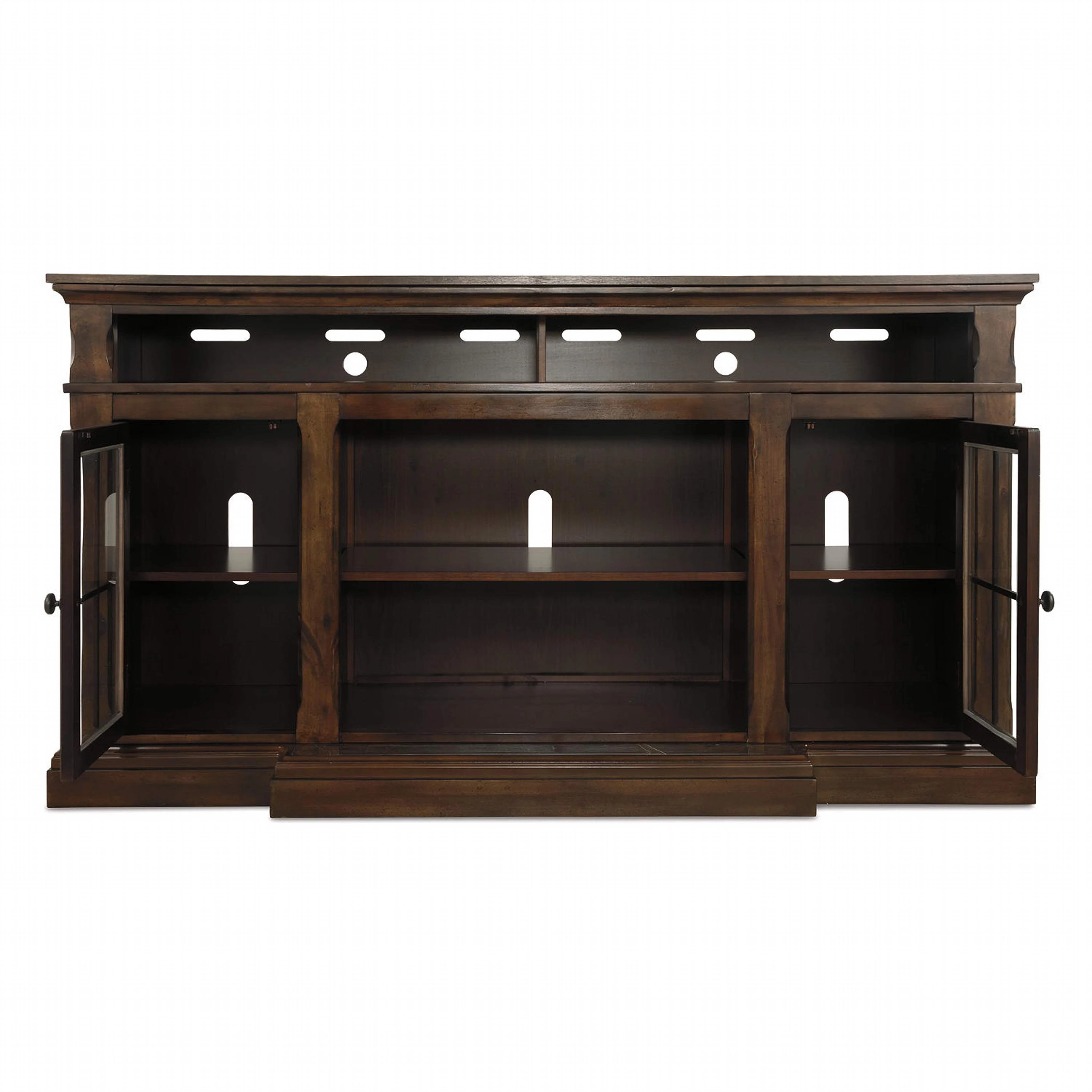 Roddinton TV Stand with Fireplace - Dark Brown - Image 5