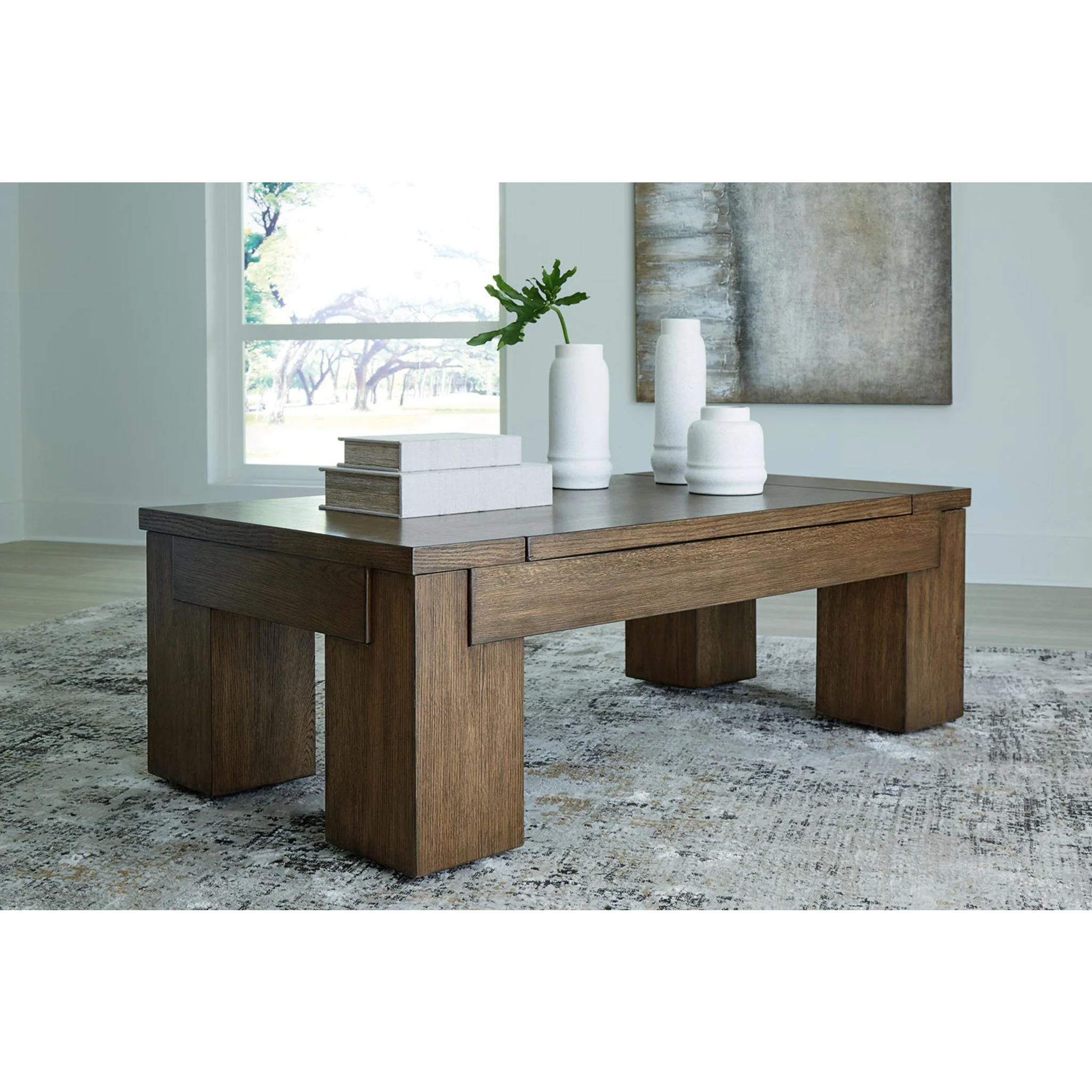 Rosswain Coffee Table - Warm Brown - Image 4