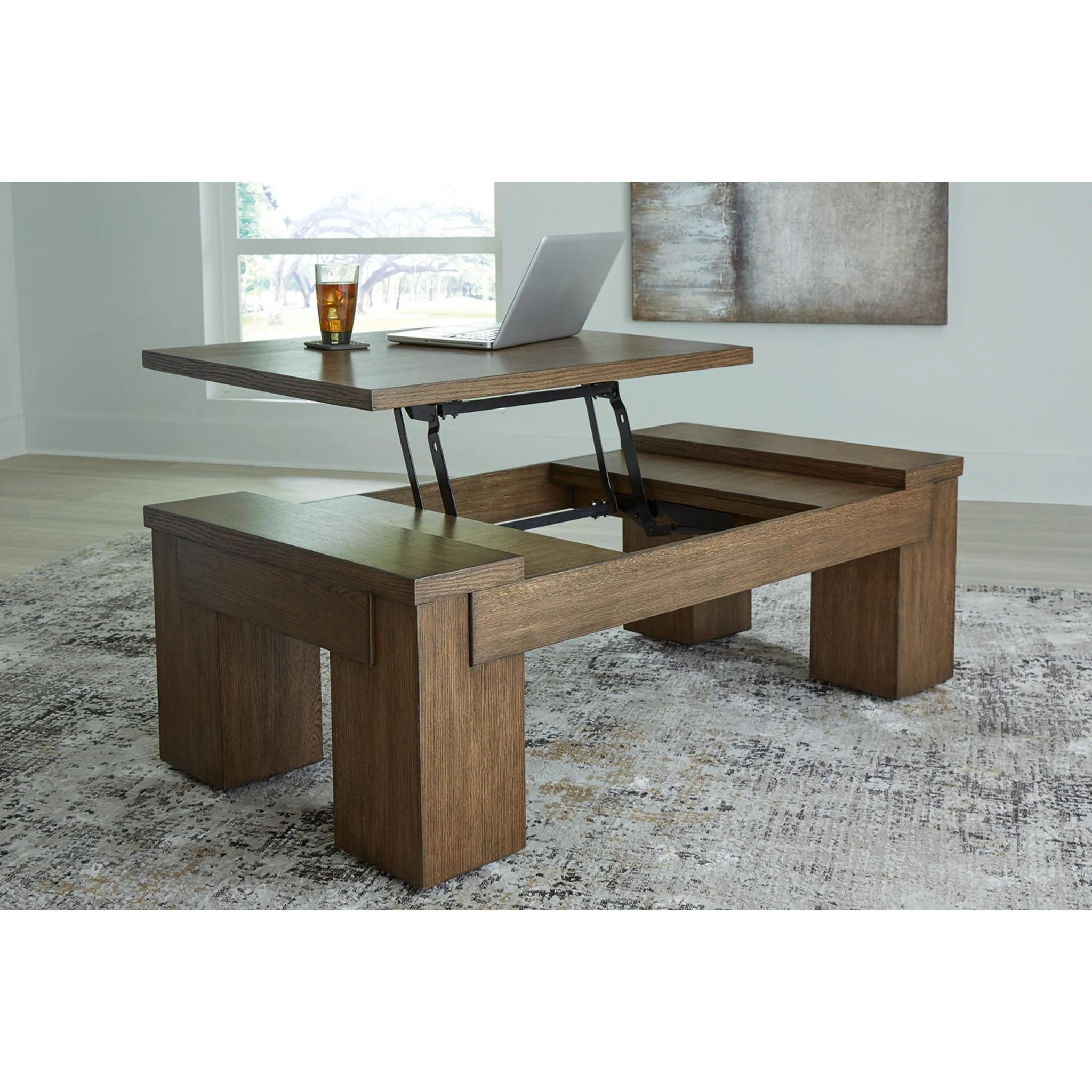 Rosswain Coffee Table - Warm Brown - Image 6