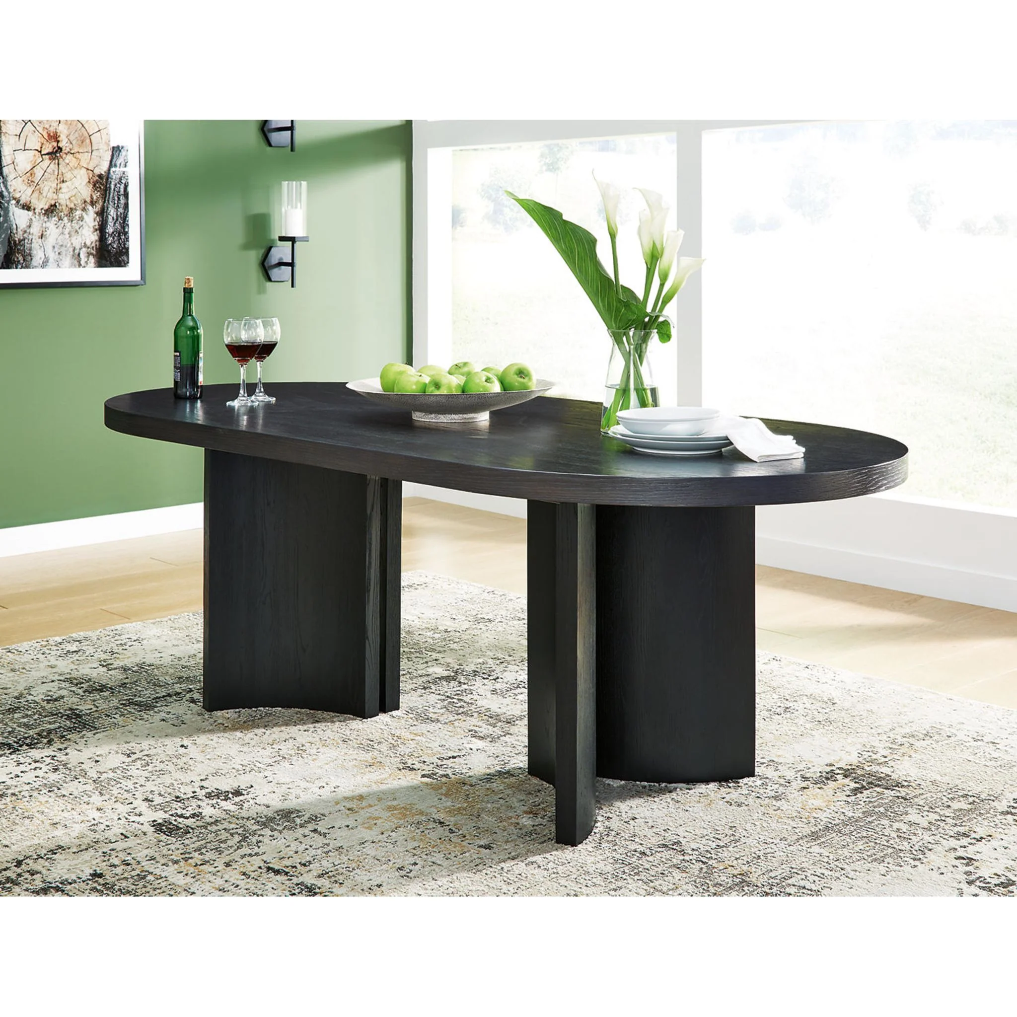 Rowanbeck Dining Table - Black - (D821-25) - Image 2