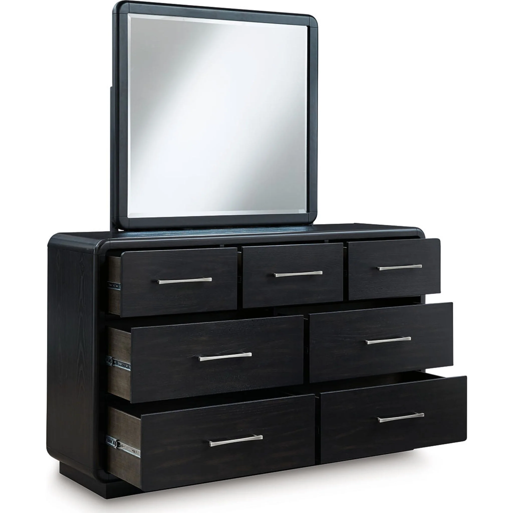 Rowanbeck Dresser and Mirror - Black - Image 2