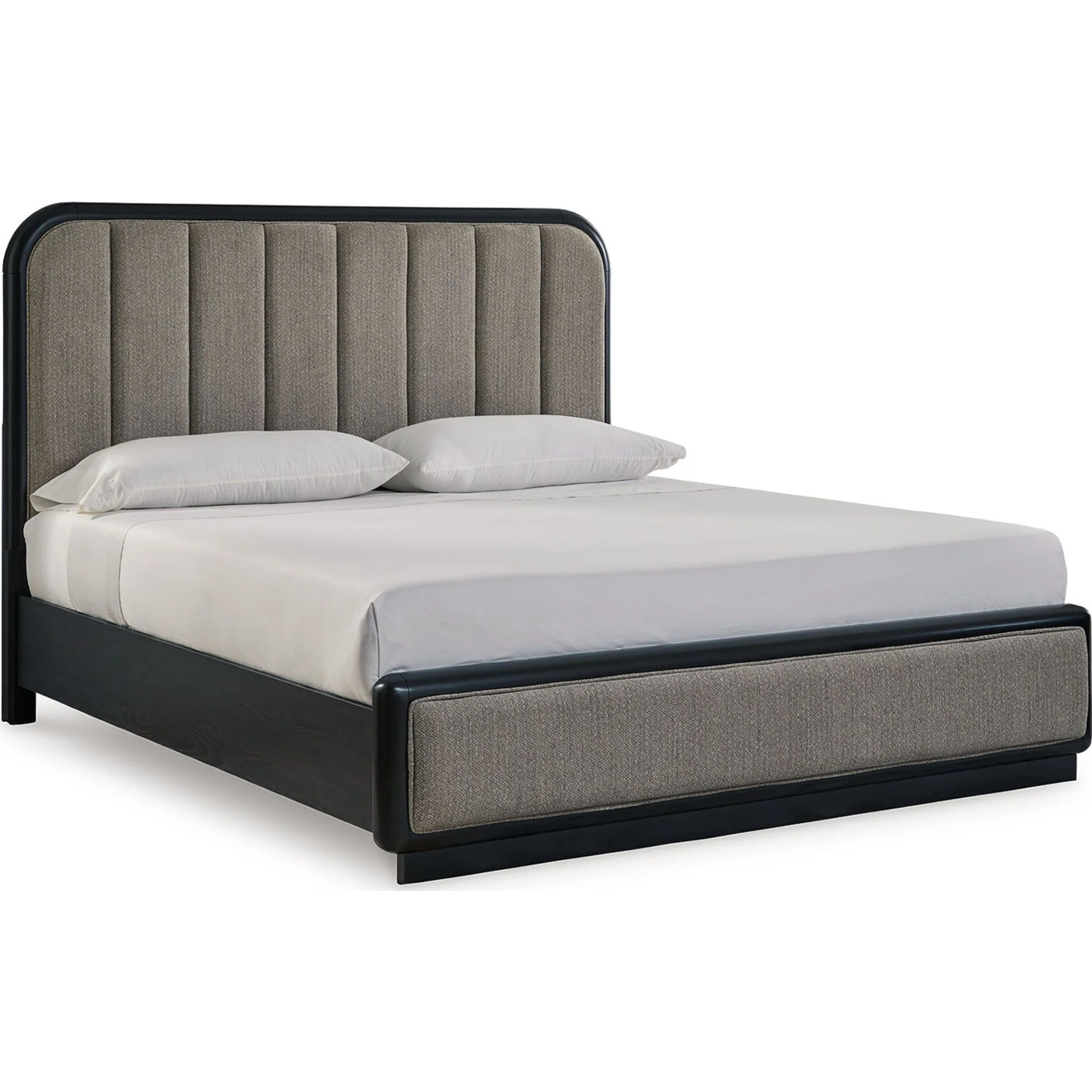 Rowanbeck King Panel Bed - Gray/Black