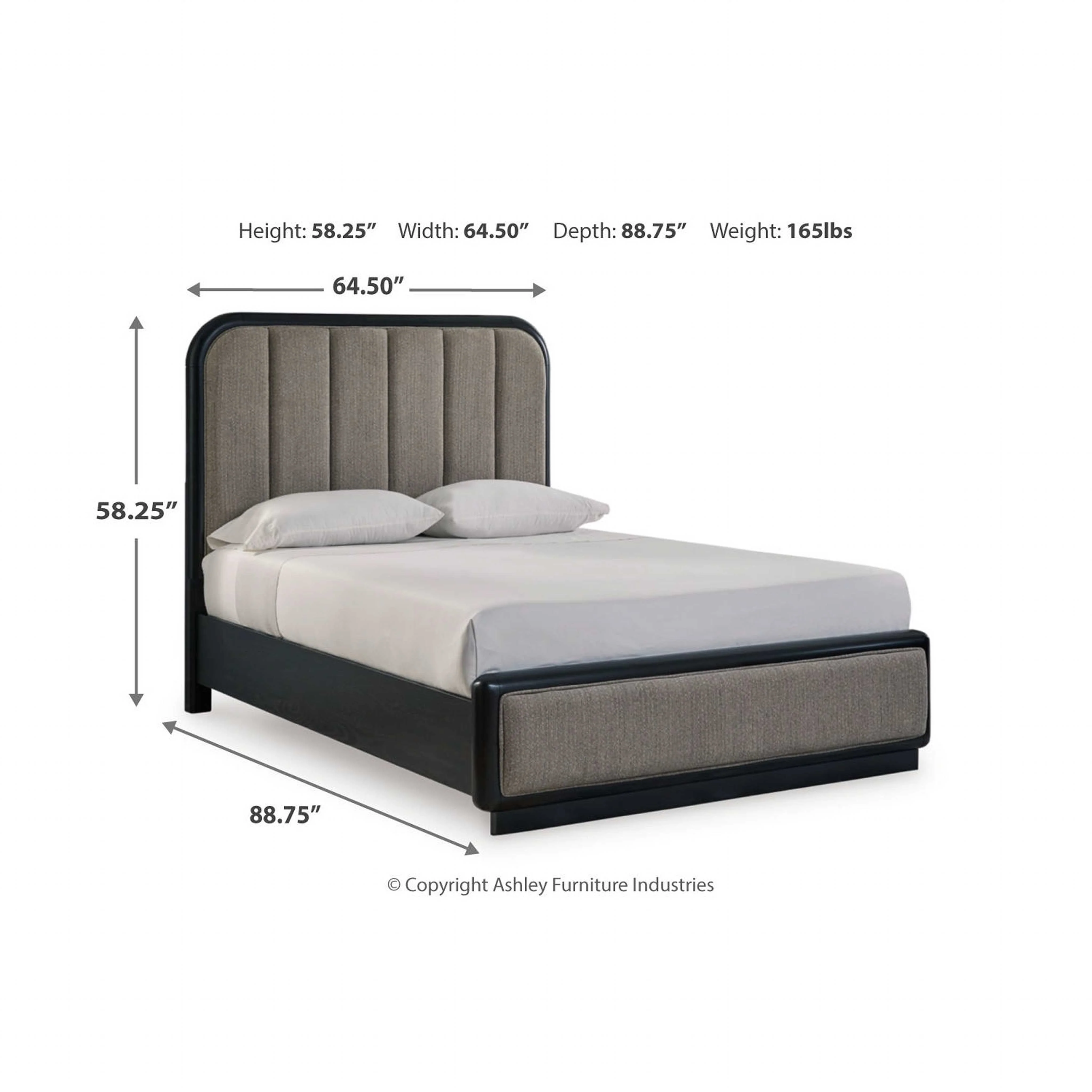 Rowanbeck Panel Bed - Gray/Black - Image 11