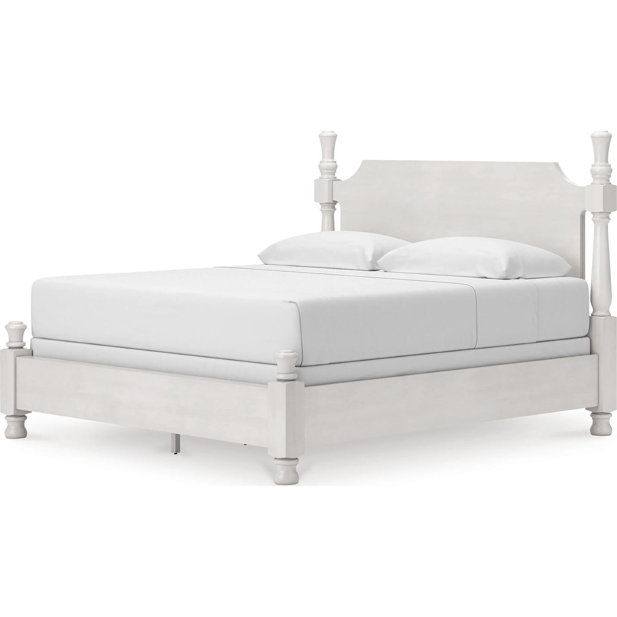 Rowlenstown 6 Piece King Poster Bedroom - Antique White - Image 10