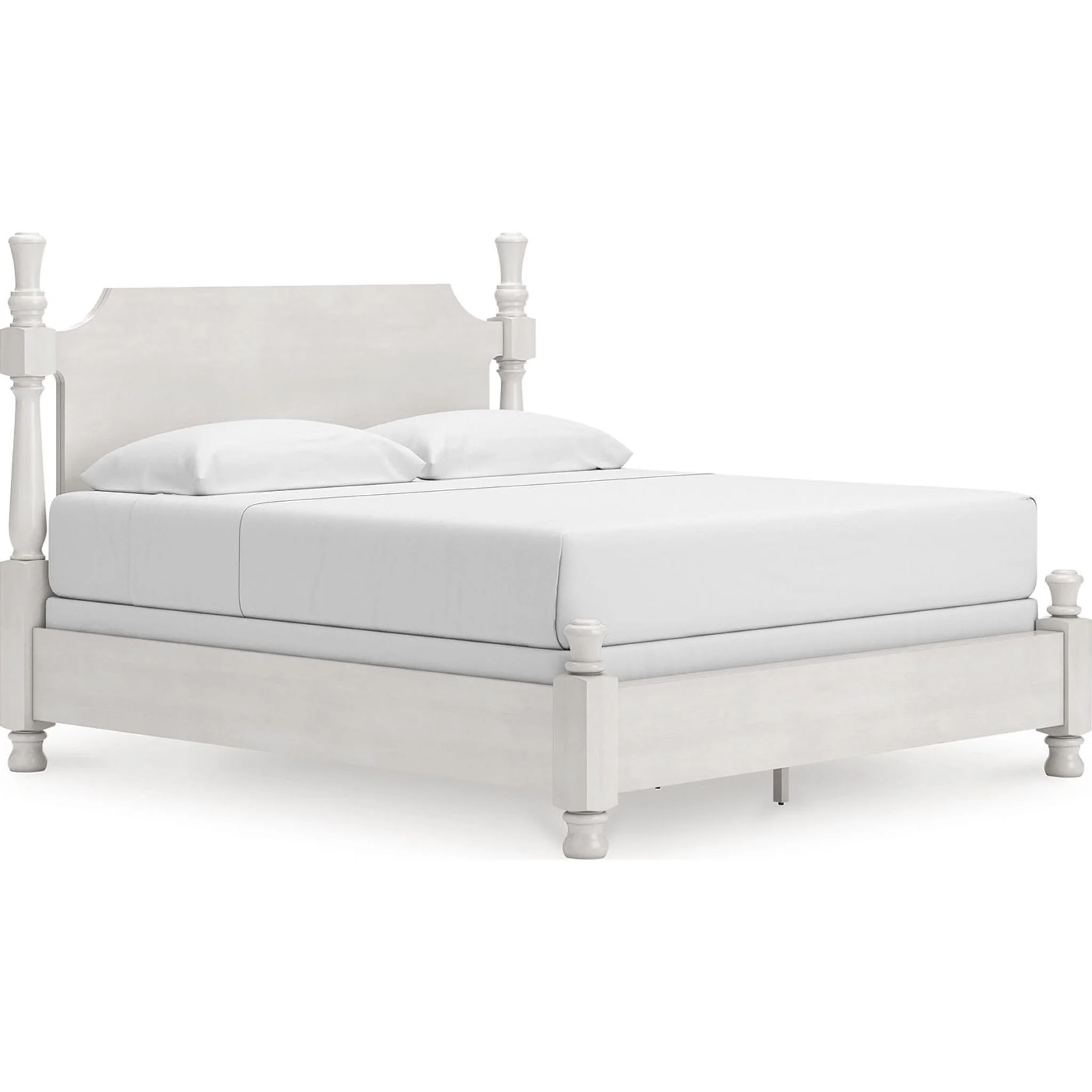 Rowlenstown 6 Piece King Poster Bedroom - Antique White - Image 11