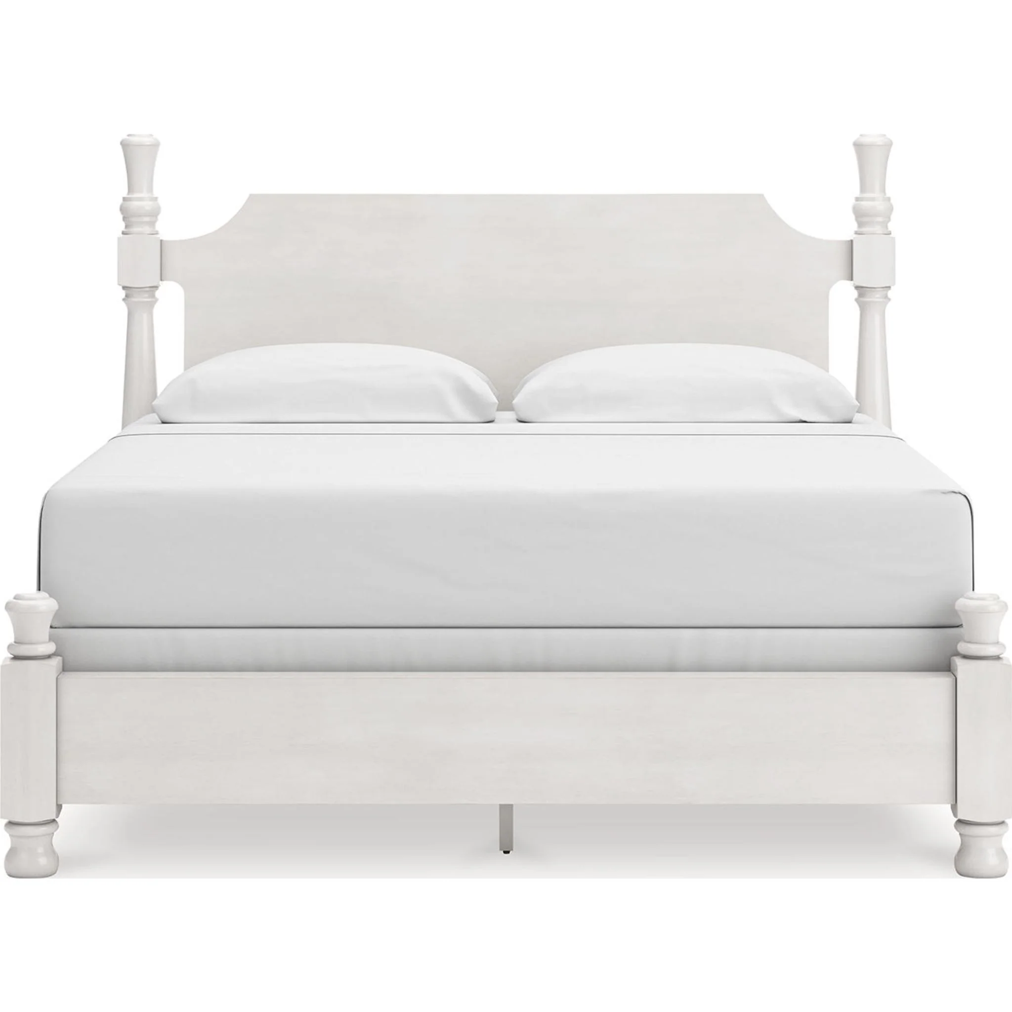 Rowlenstown 6 Piece King Poster Bedroom - Antique White - Image 13