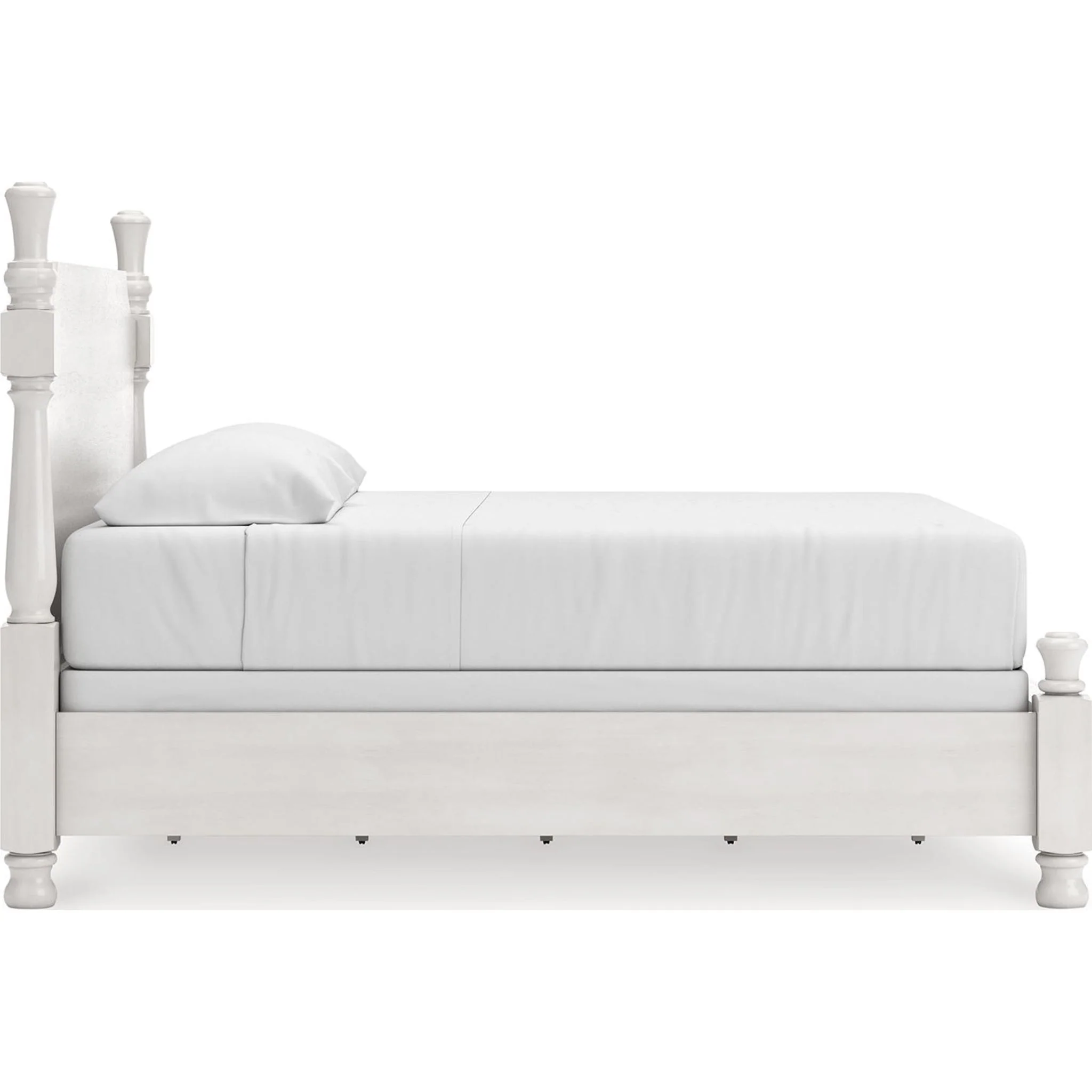 Rowlenstown 6 Piece King Poster Bedroom - Antique White - Image 15