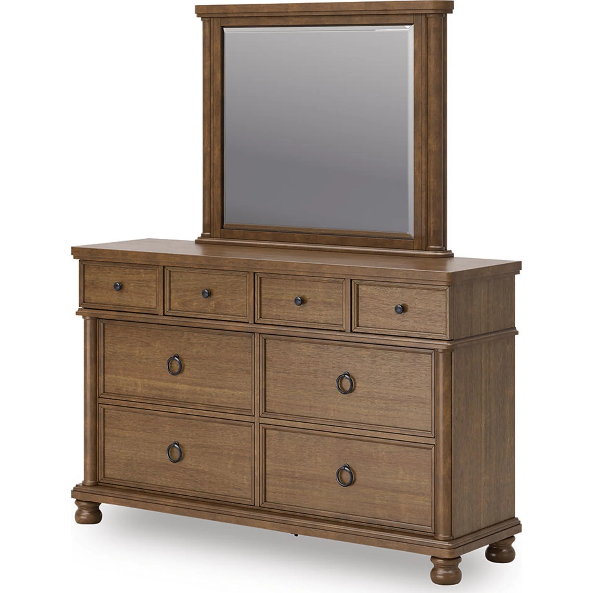 Rowlenstown 6 Piece King Poster Bedroom - Brown - Image 2
