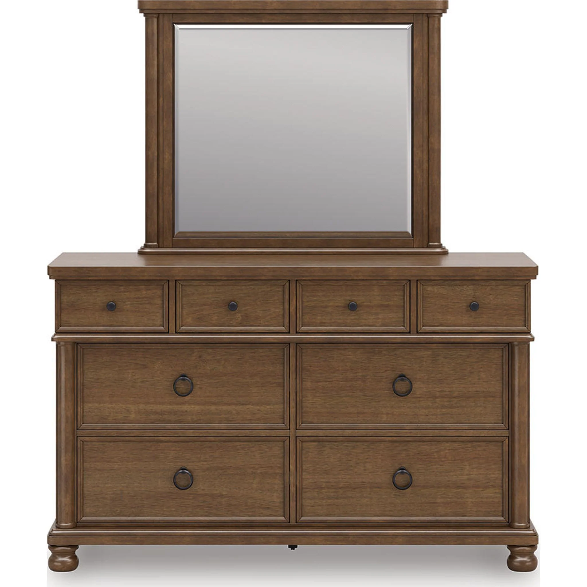 Rowlenstown 6 Piece King Poster Bedroom - Brown - Image 5