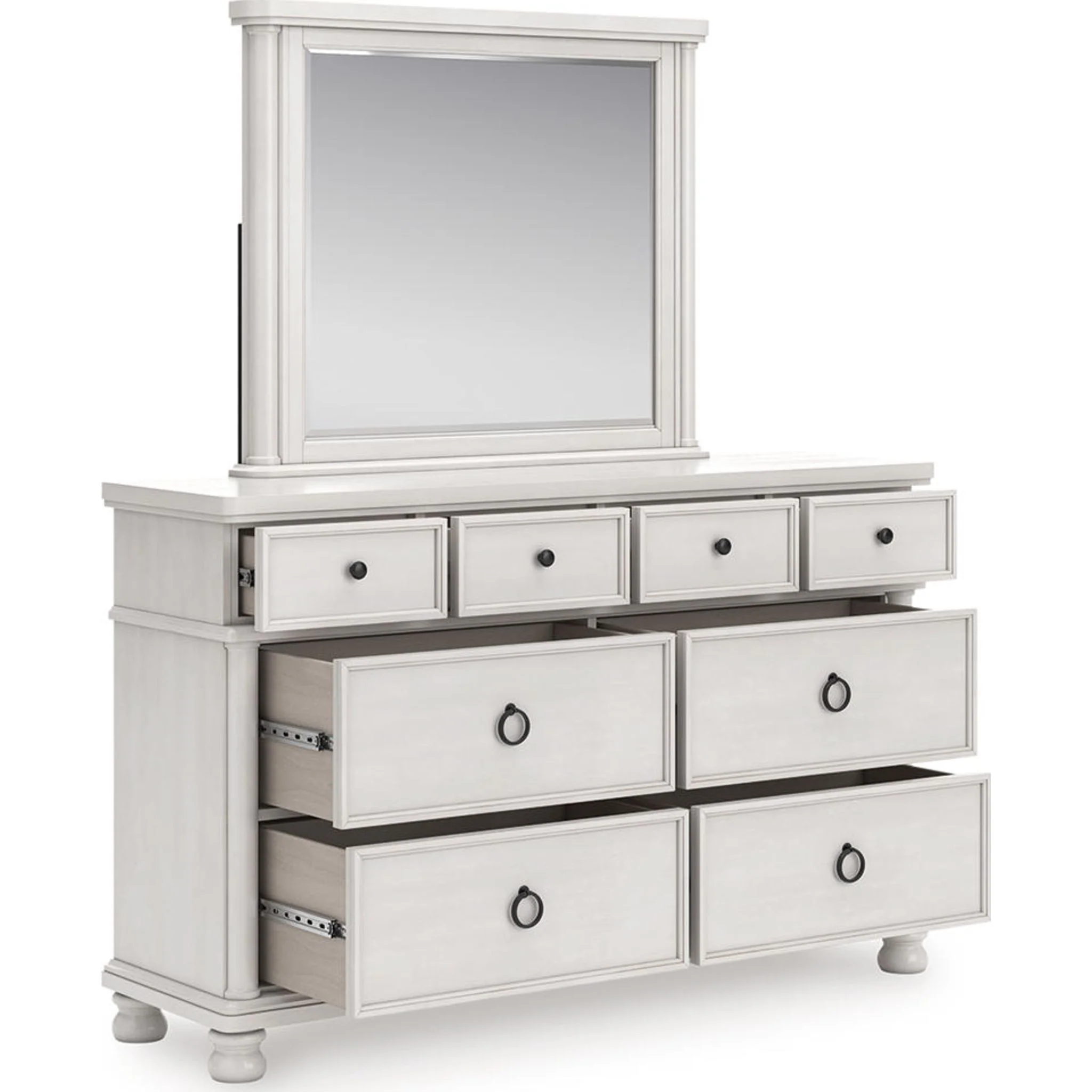 Rowlenstown 6 Piece Queen Poster Bedroom - Antique White - Image 3
