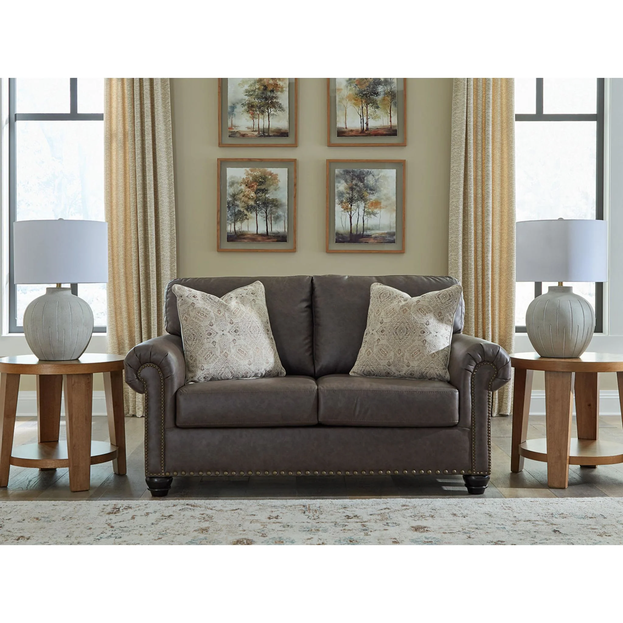 Roxmere Loveseat - Umber - Image 2