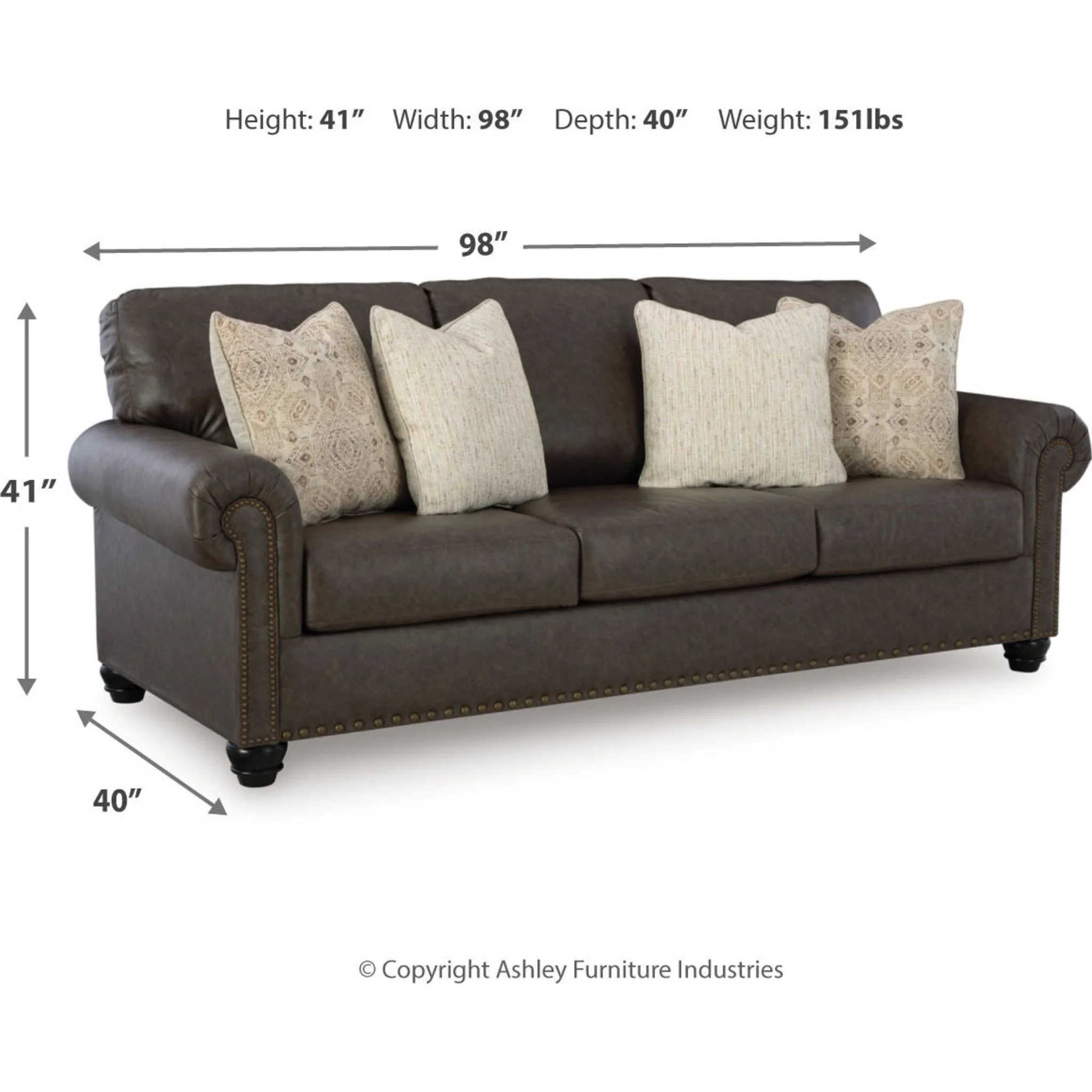 Roxmere Sofa - Umber - Image 3