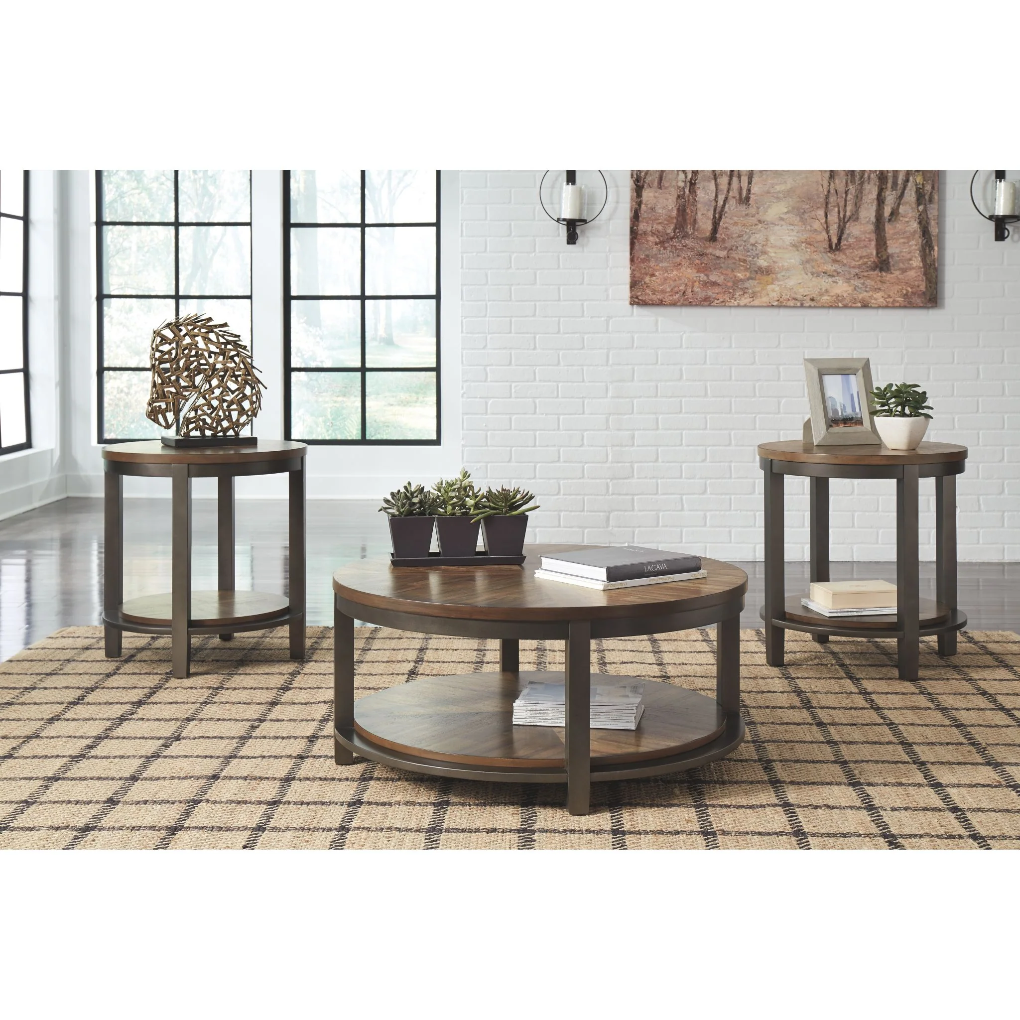 Roybeck 3 Pack Tables - Brown - Image 2