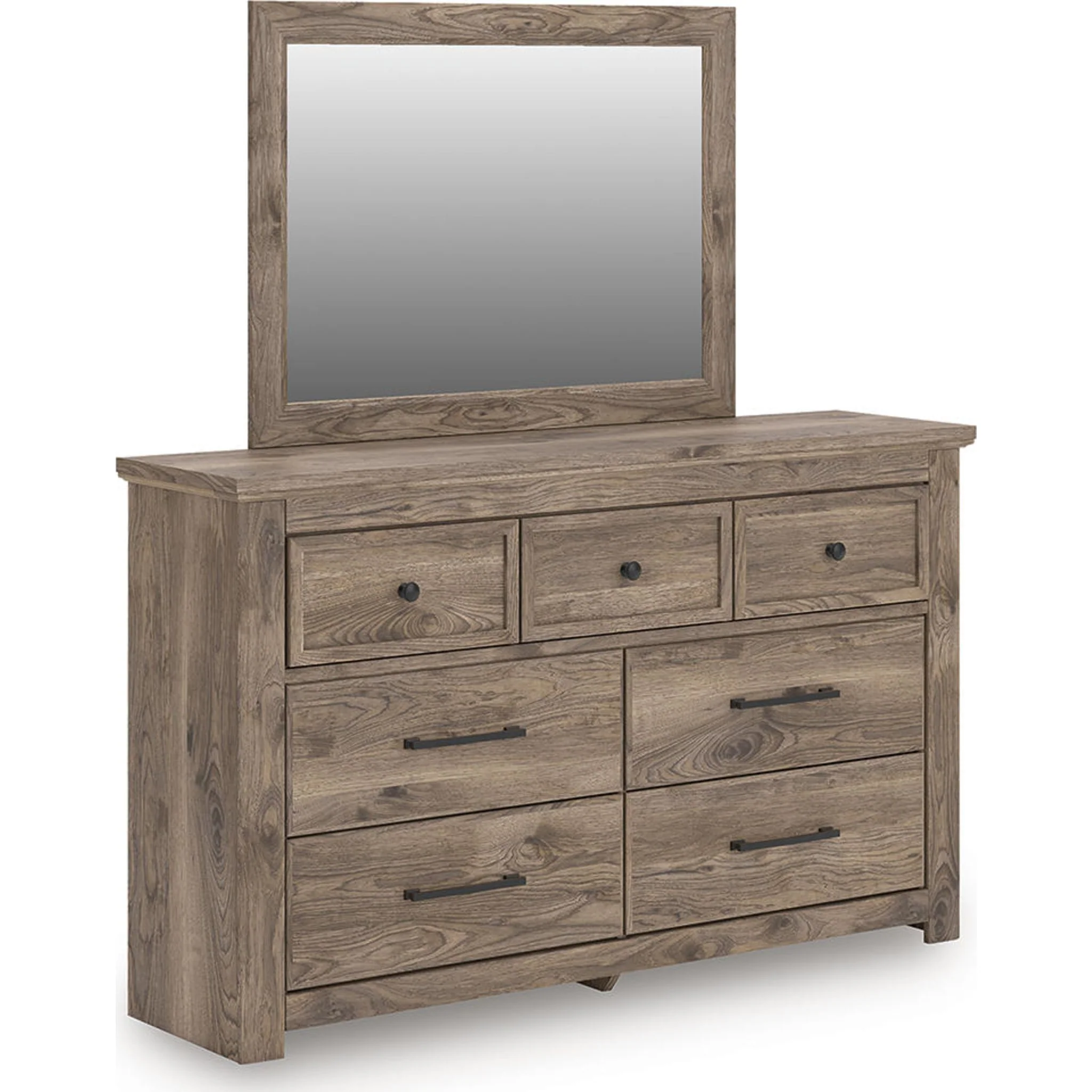 Rusticott 6 Piece King Panel Bedroom - Brown - Image 4