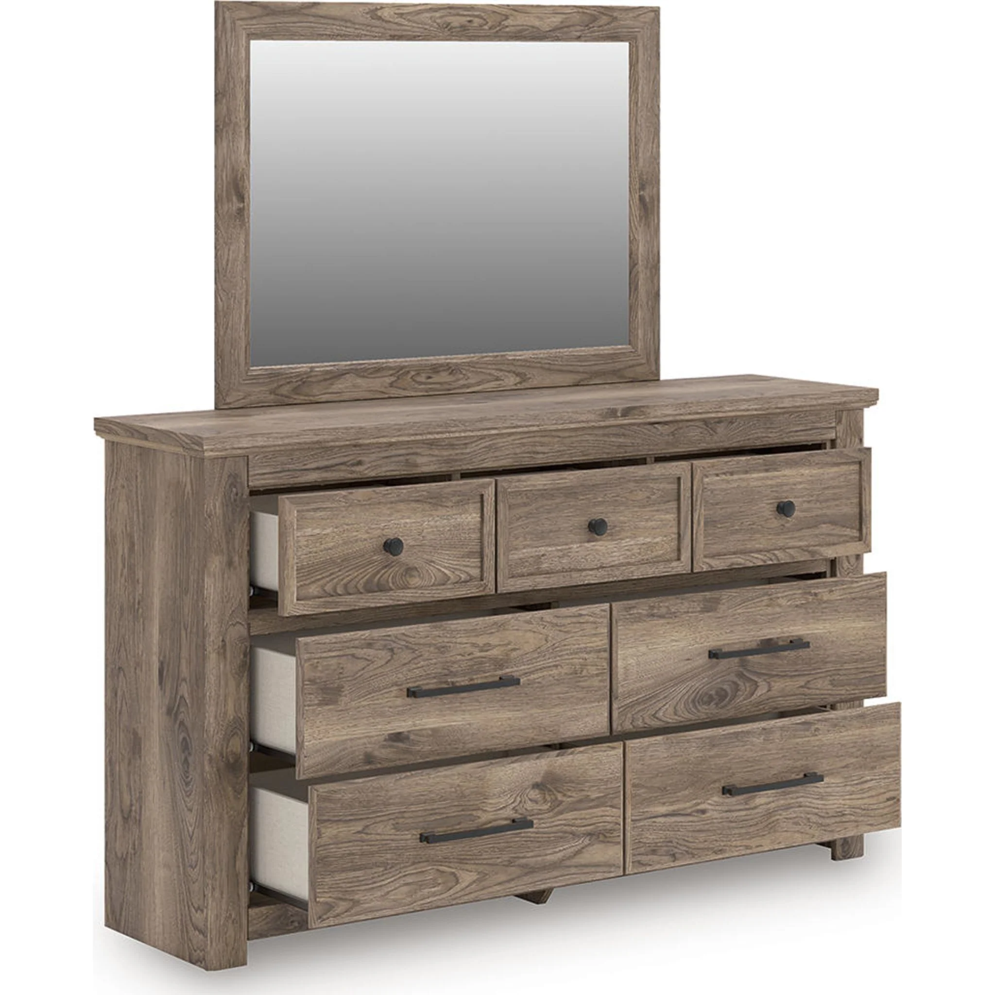 Rusticott 6 Piece King Poster Bedroom - Brown - Image 3