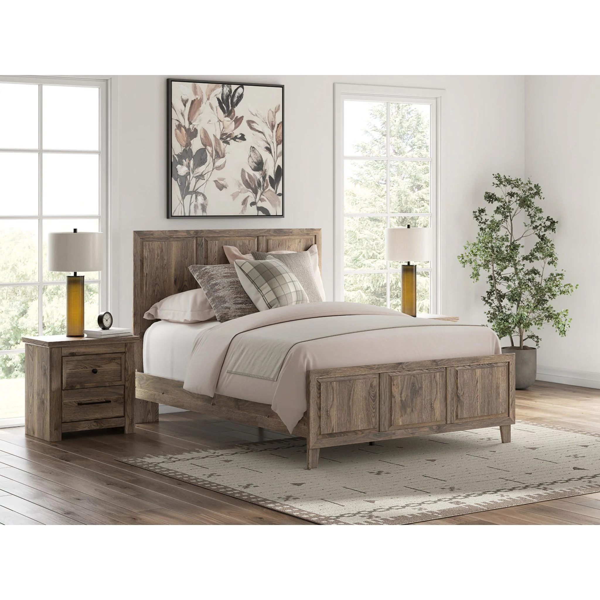 Rusticott 6 Piece Queen Panel Bedroom - Brown - Image 16