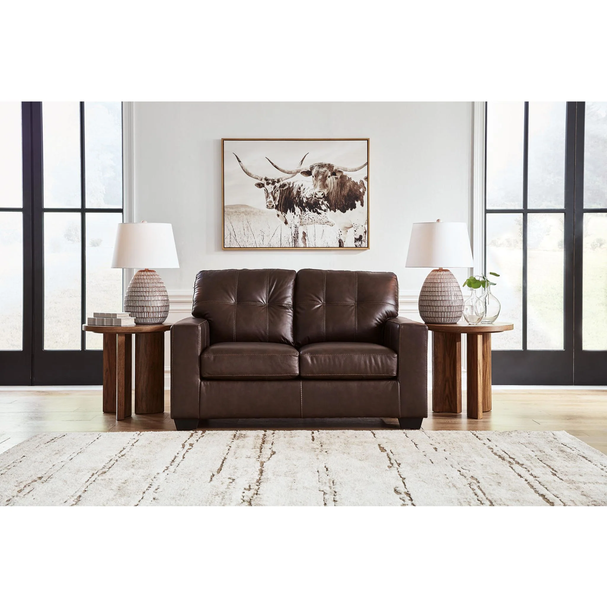 Santorine Loveseat - Dark Brown - Image 2