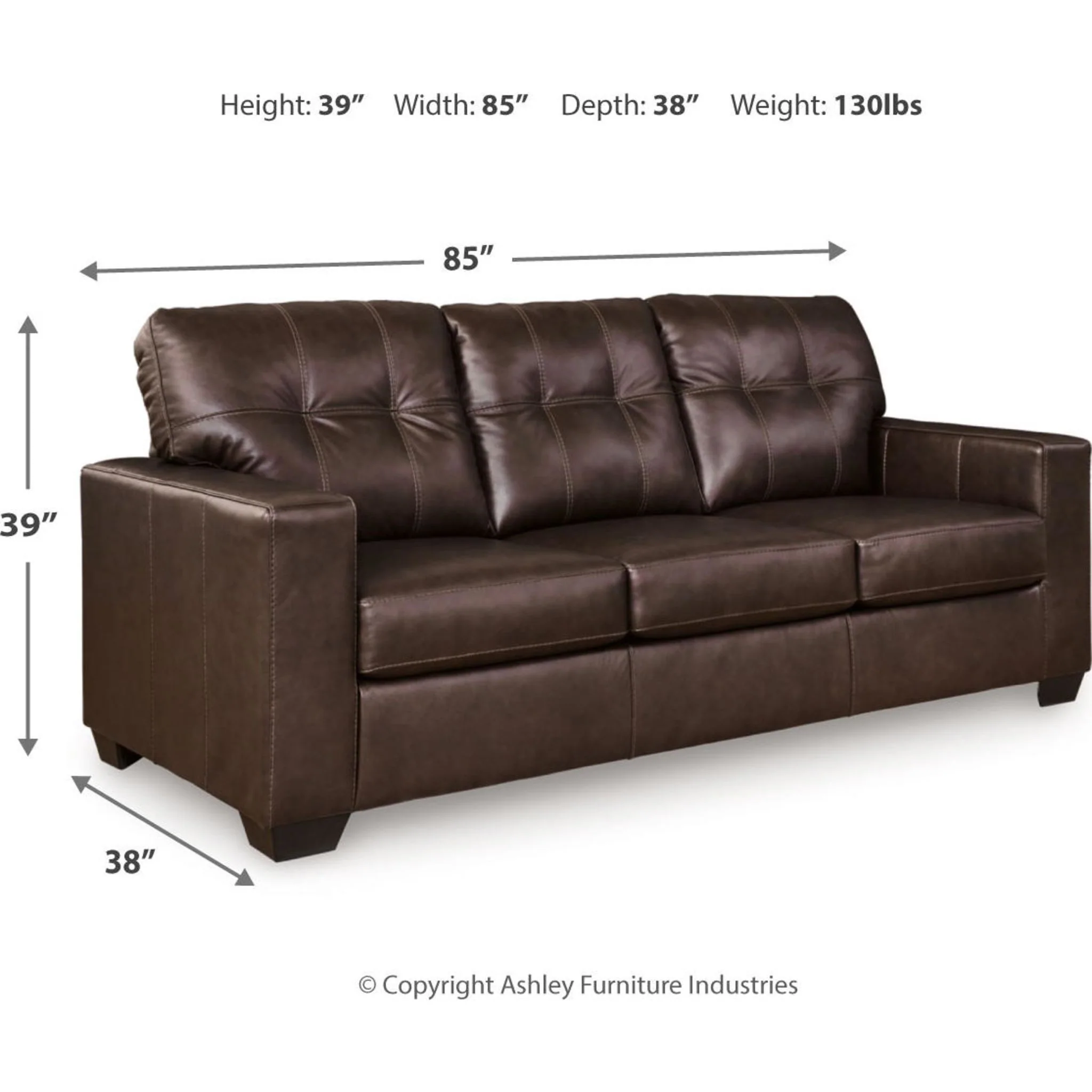 Santorine Sofa - Dark Brown - Image 4