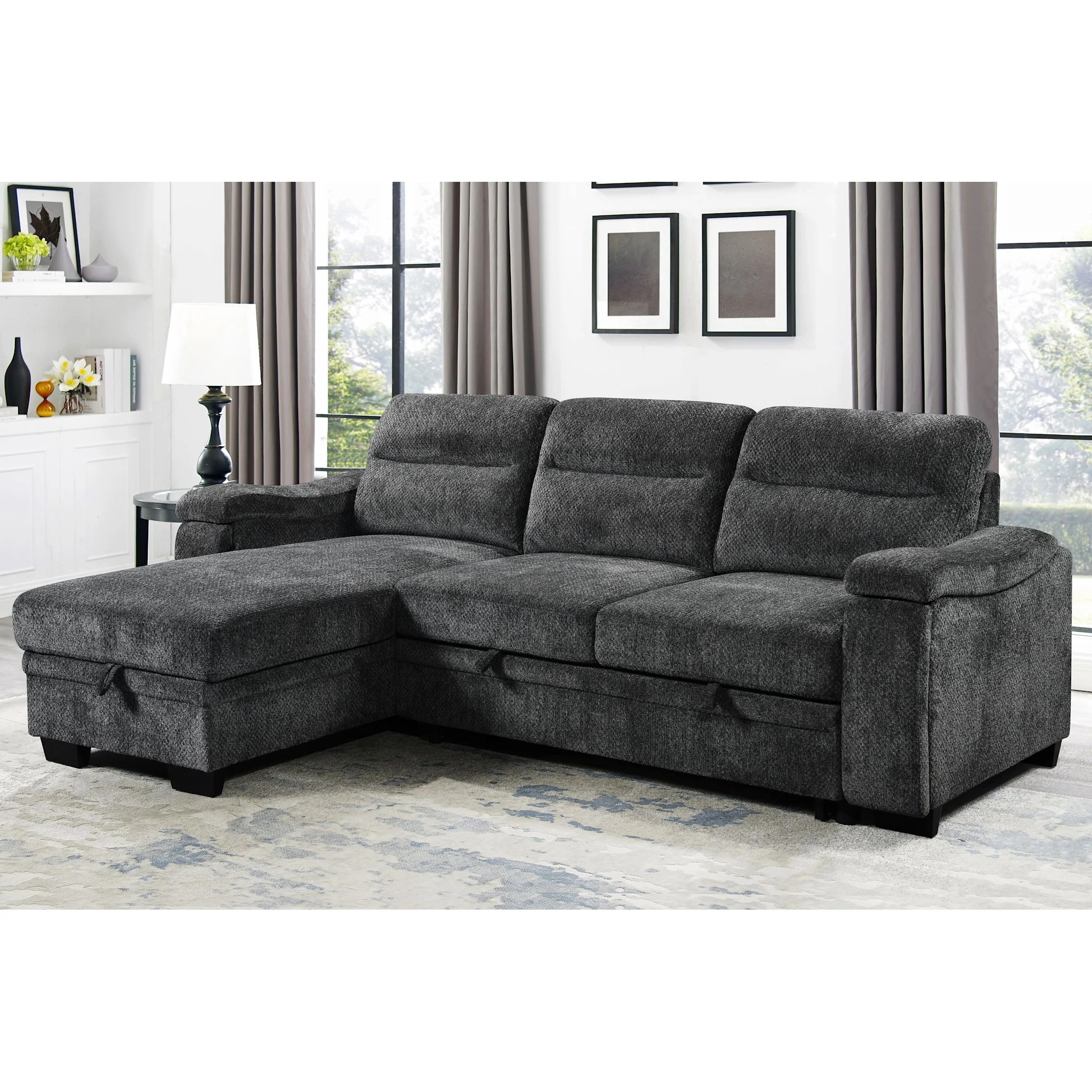 Savio 2 Piece Media Sleeper - Bev Slate - Image 2