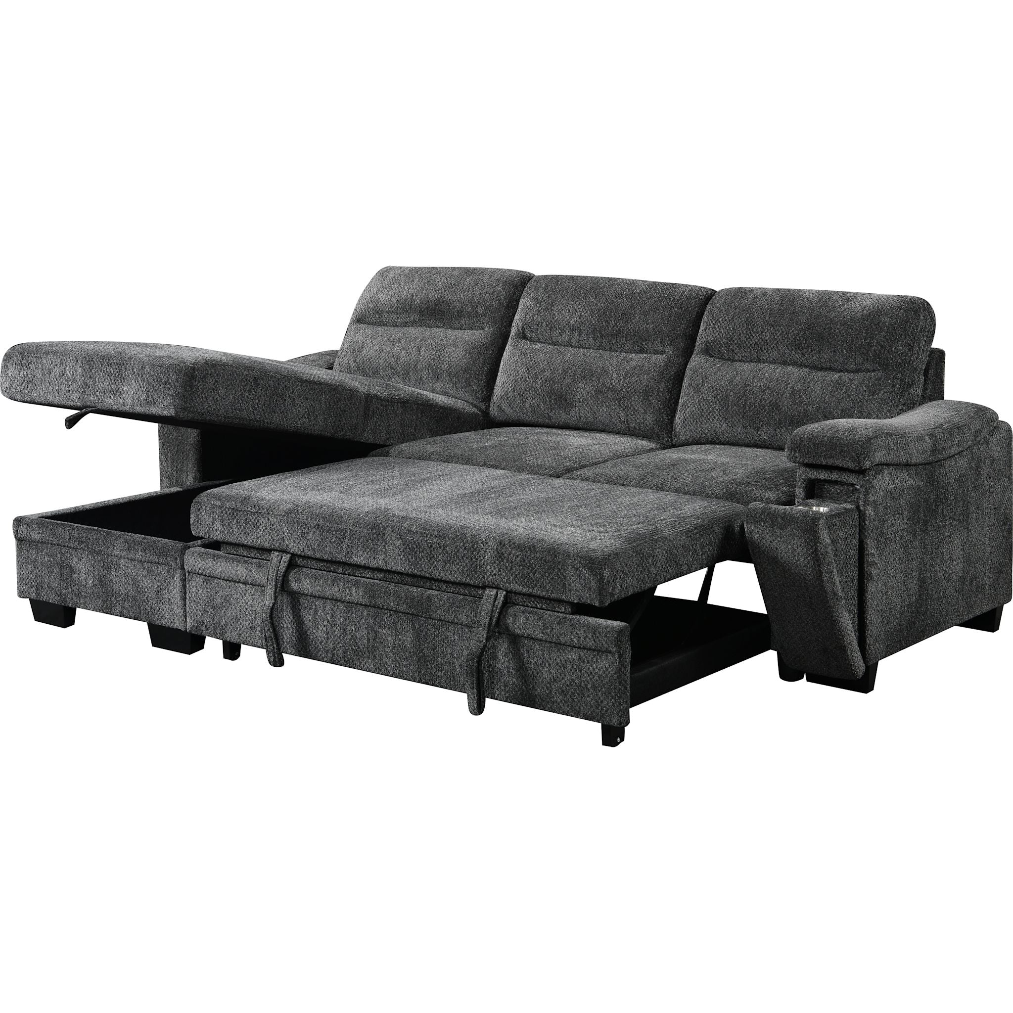 Savio 2 Piece Media Sleeper - Bev Slate - Image 4