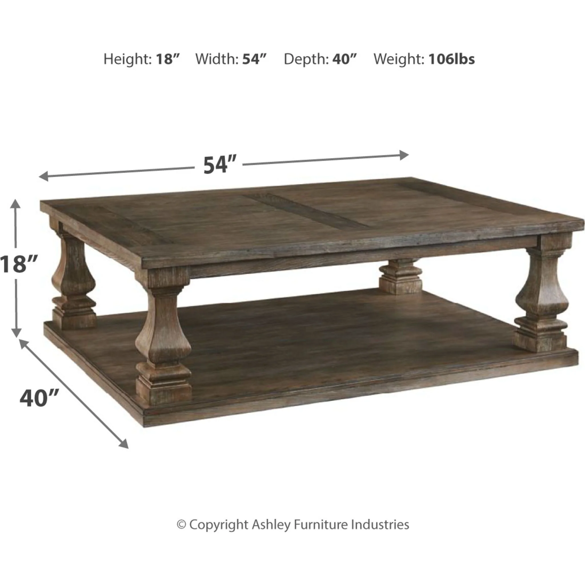 Scottsbluff Coffee Table - Gray - Image 7