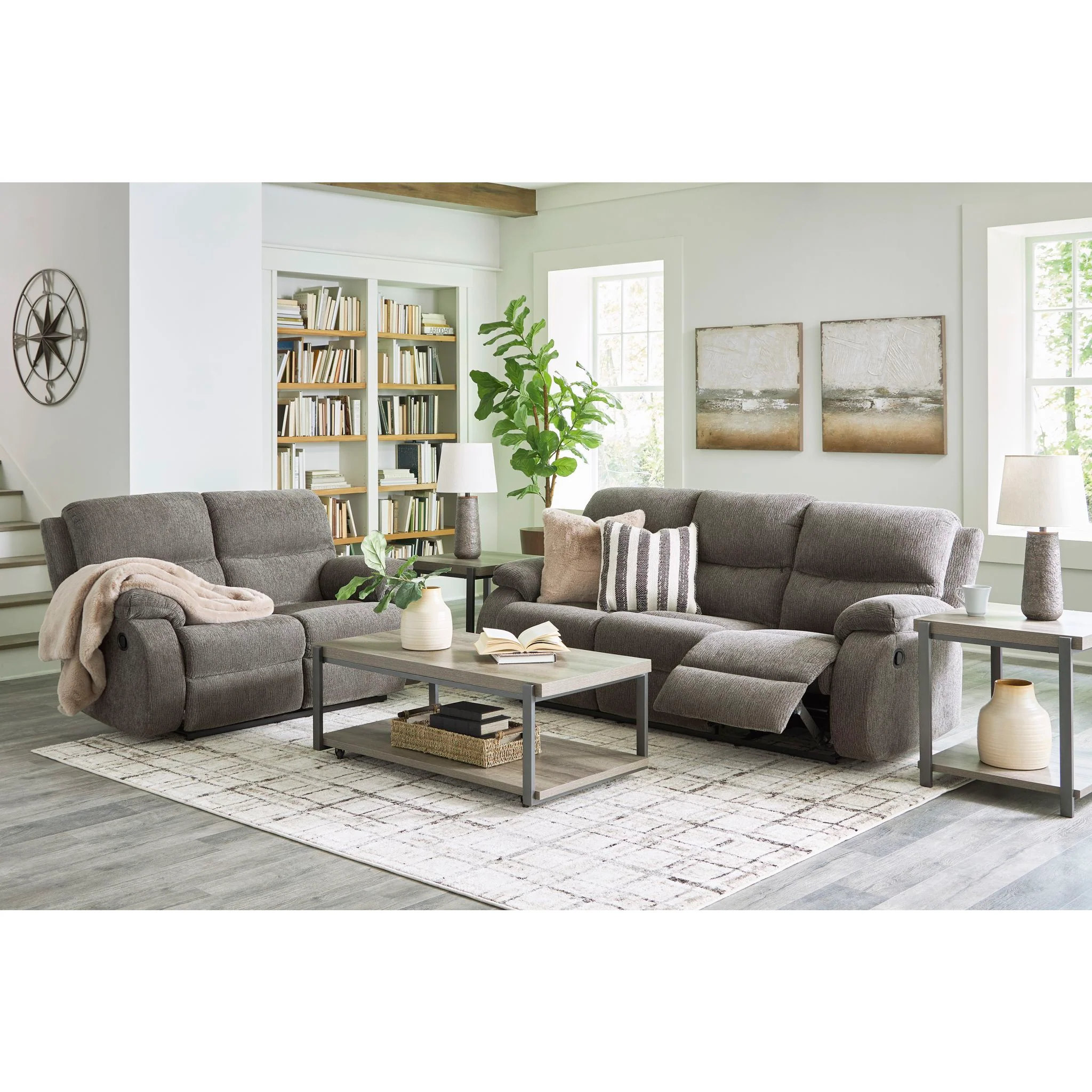 Scranto Reclining Sofa - Brindle - Image 9