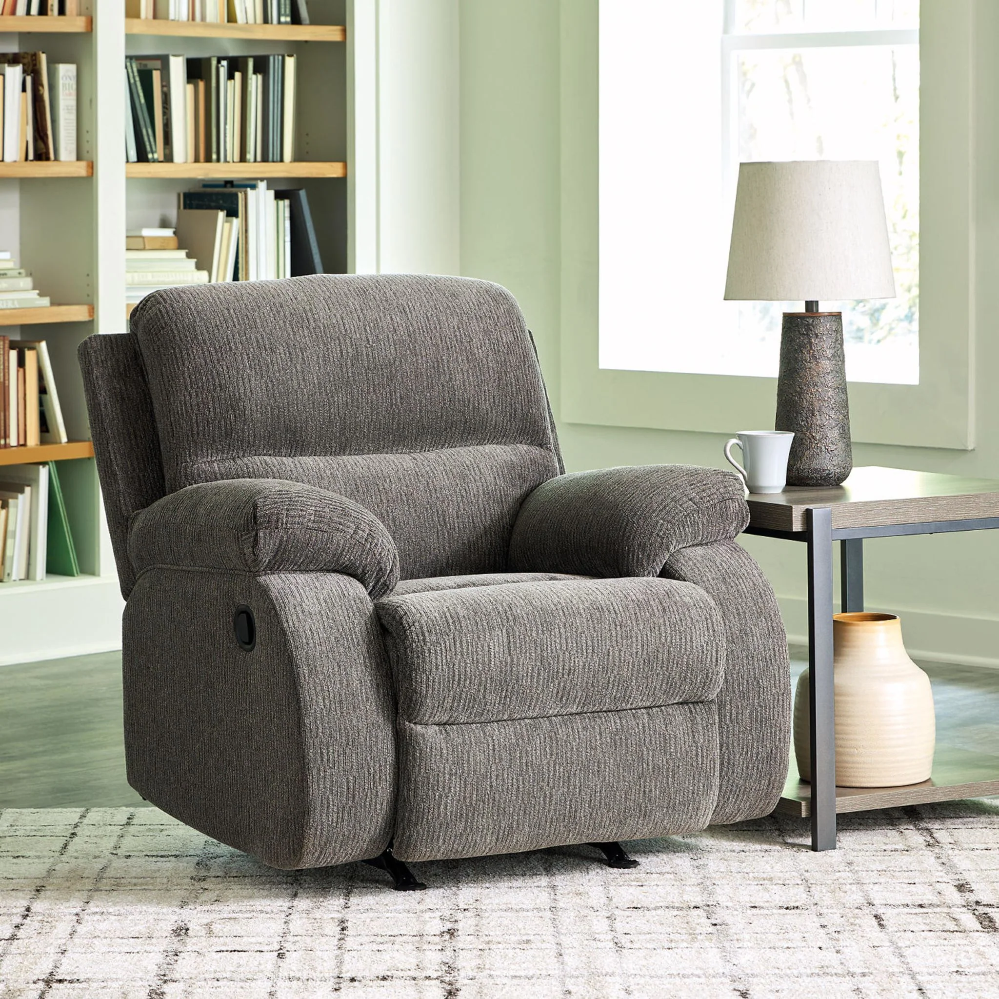 Scranto Rocker Recliner - Brindle - Image 4