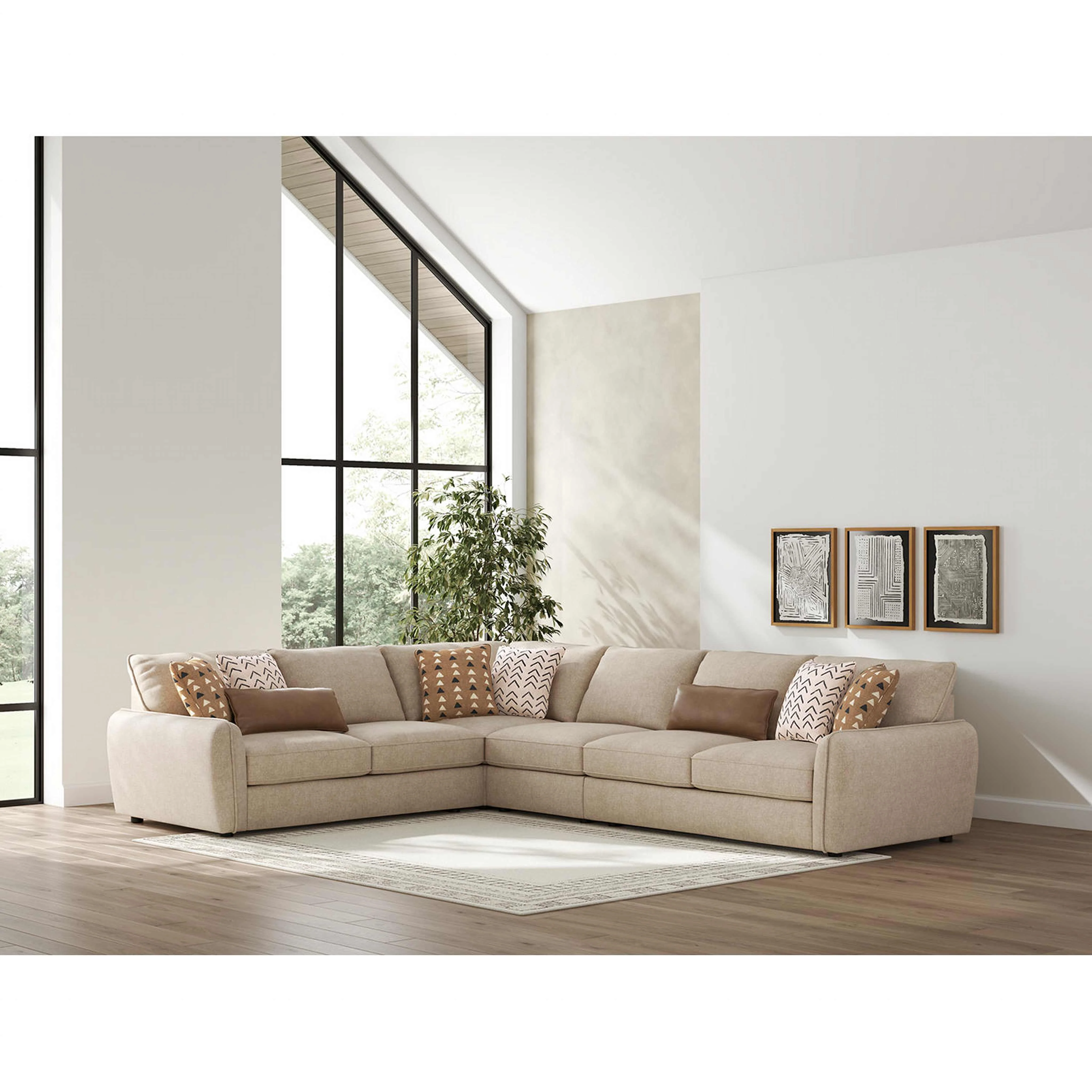 Seyler 4 Piece Sectional - Sand - Image 2