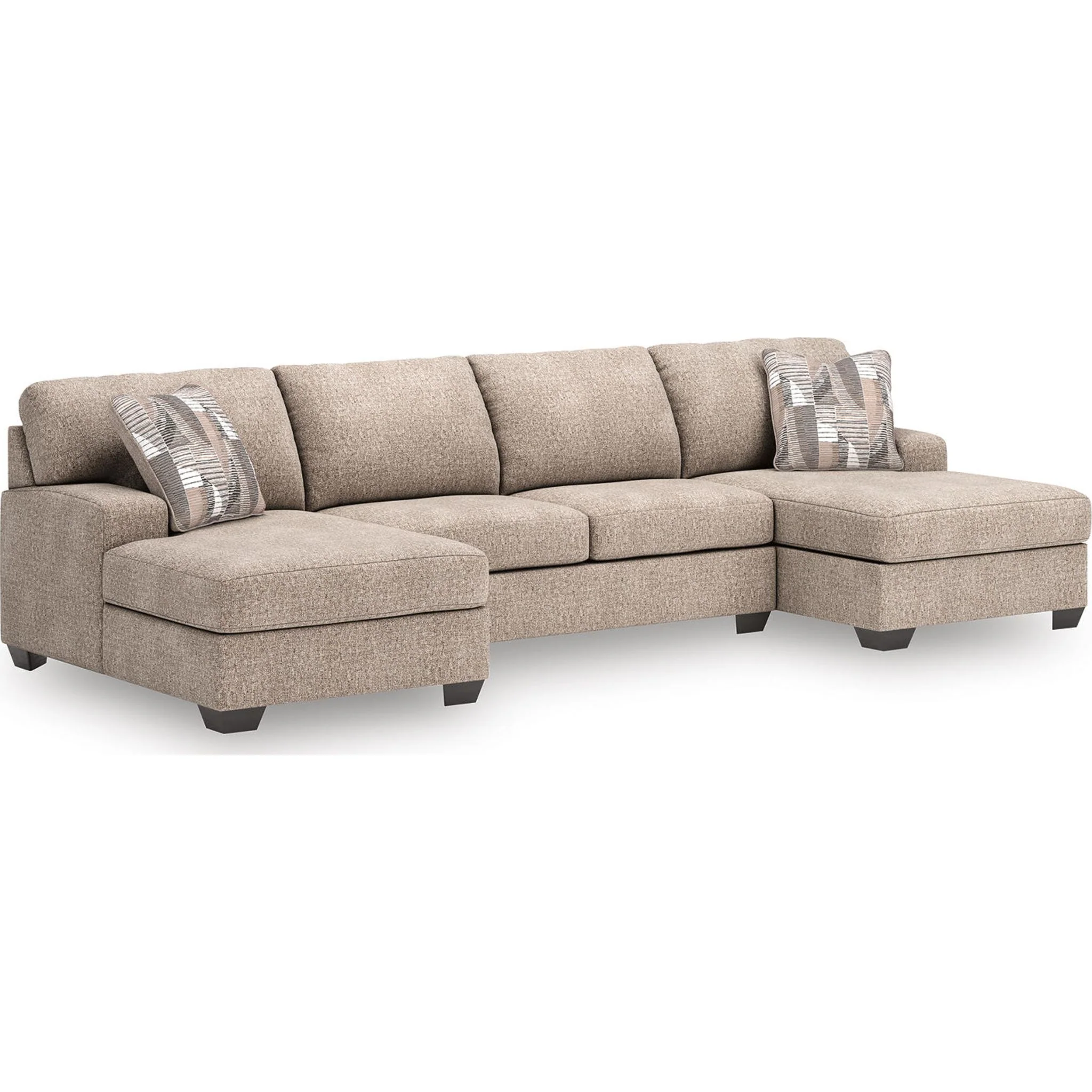 Newellen 3 Piece Sectional with Double Chaise