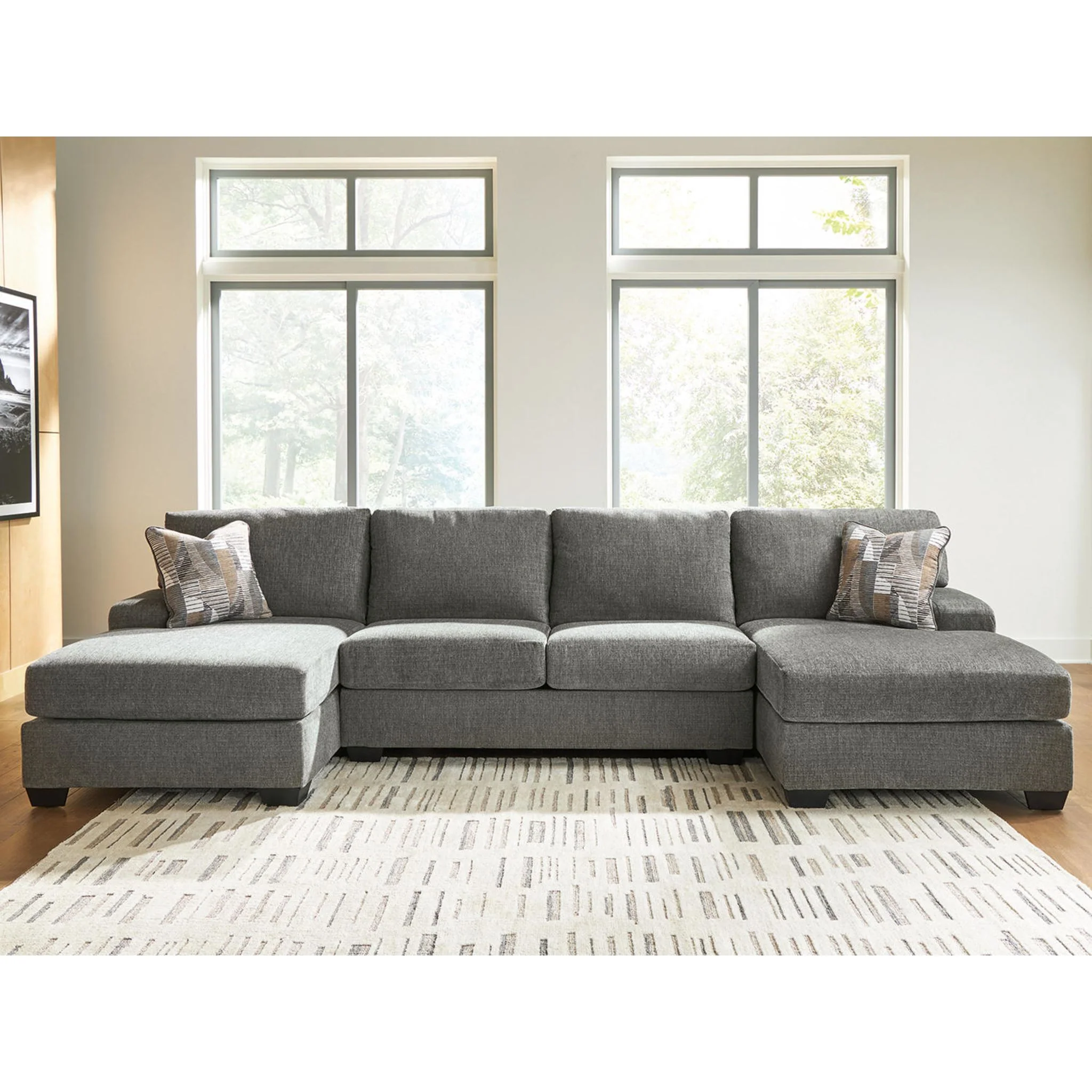 Newellen 3 Piece Sectional with Double Chaise - Image 18