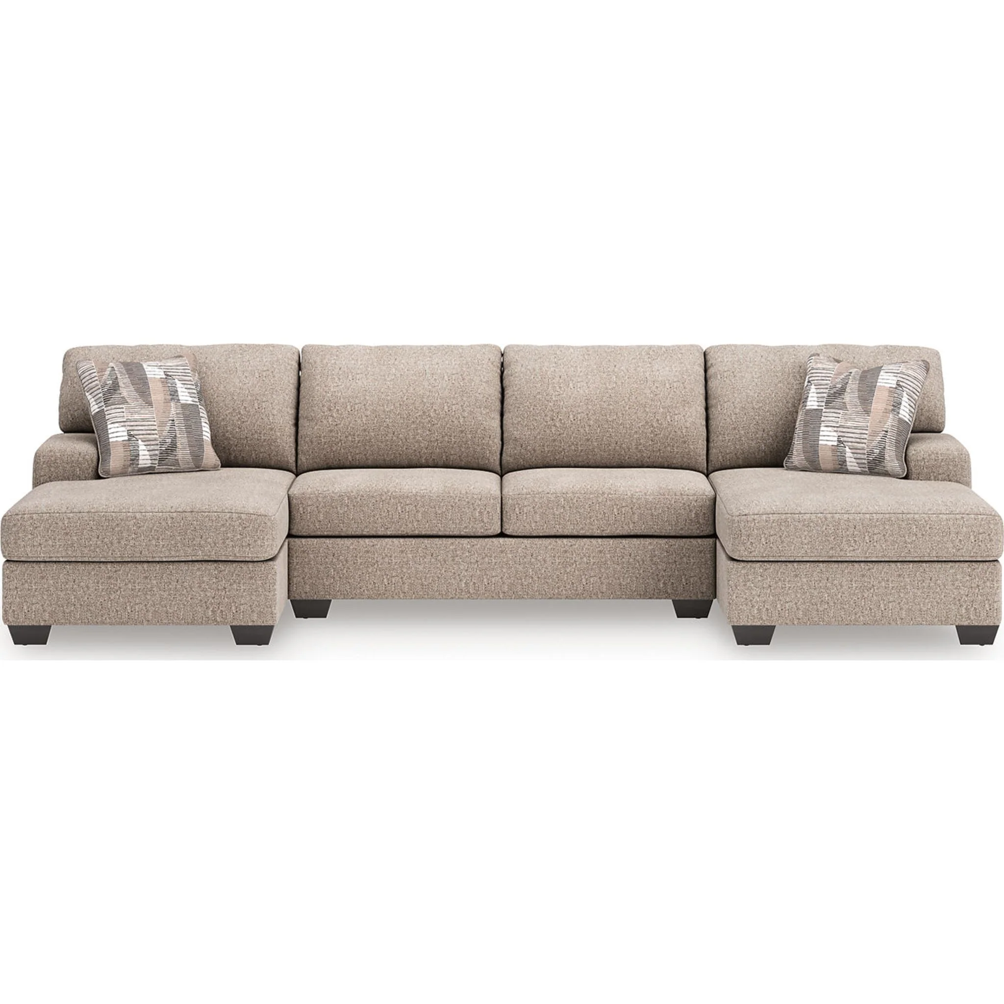 Newellen 3 Piece Sectional with Double Chaise - Image 4