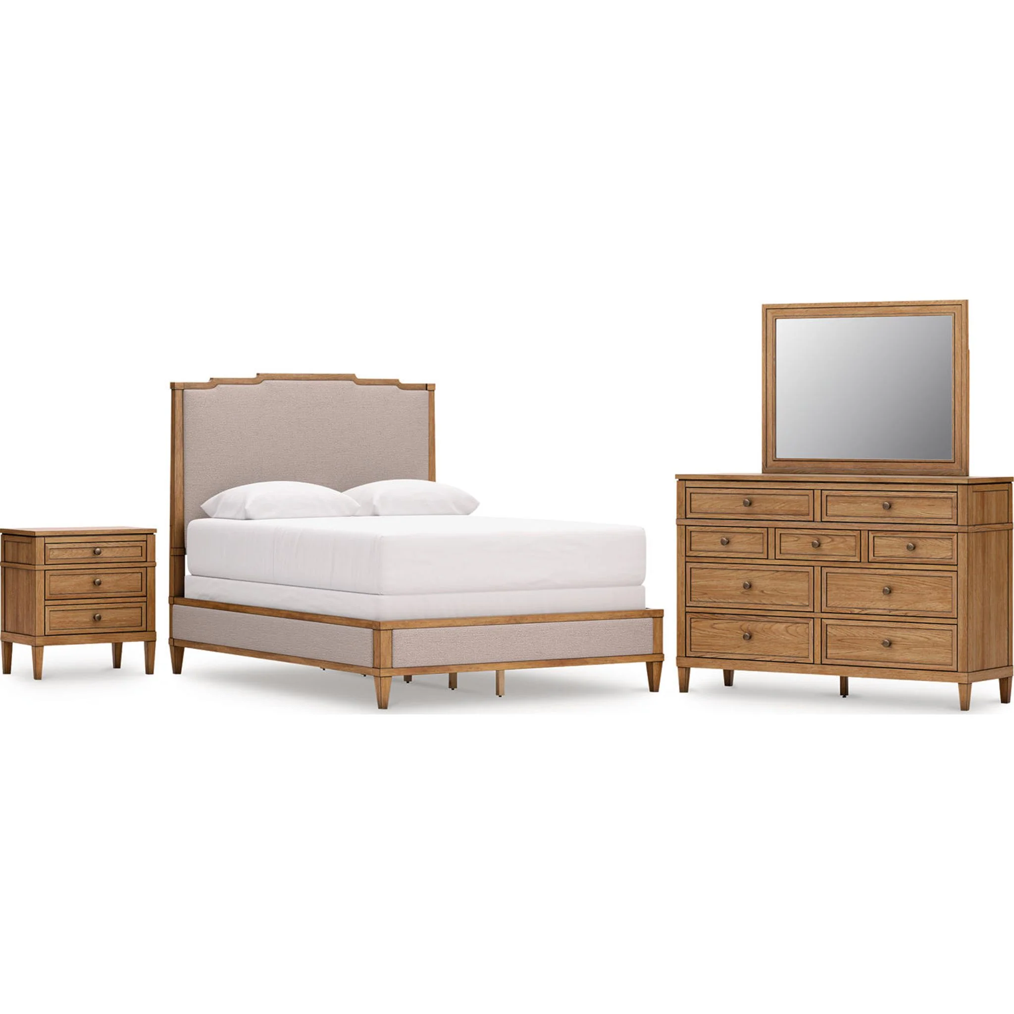 Sharlance 6 Piece Panel Bedroom - Green/Brown