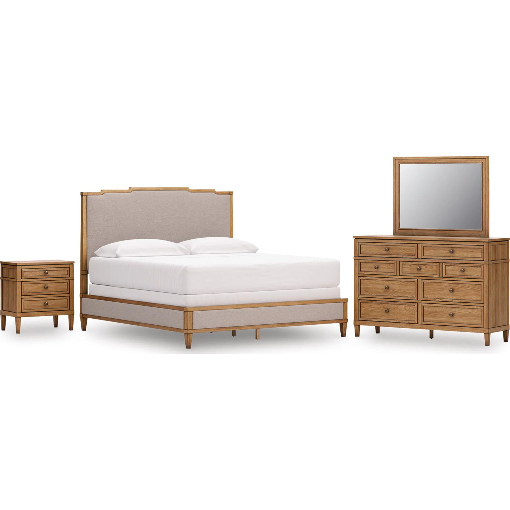 Sharlance 6 Piece Panel Bedroom - Green/Brown - Image 16
