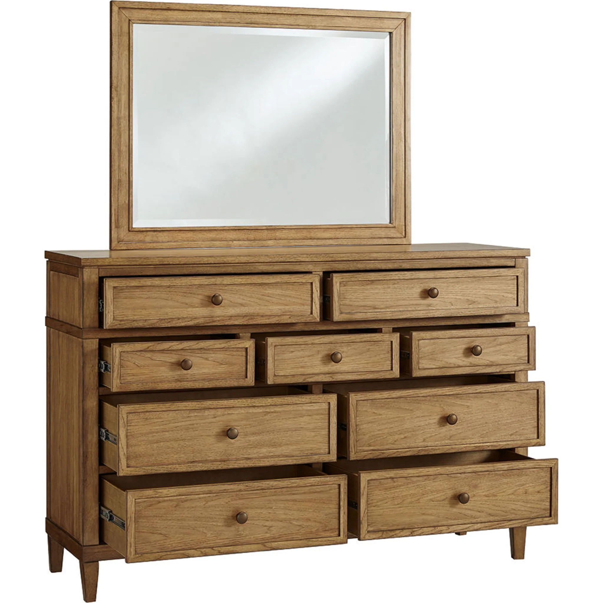 Sharlance 6 Piece Panel Bedroom - Green/Brown - Image 3